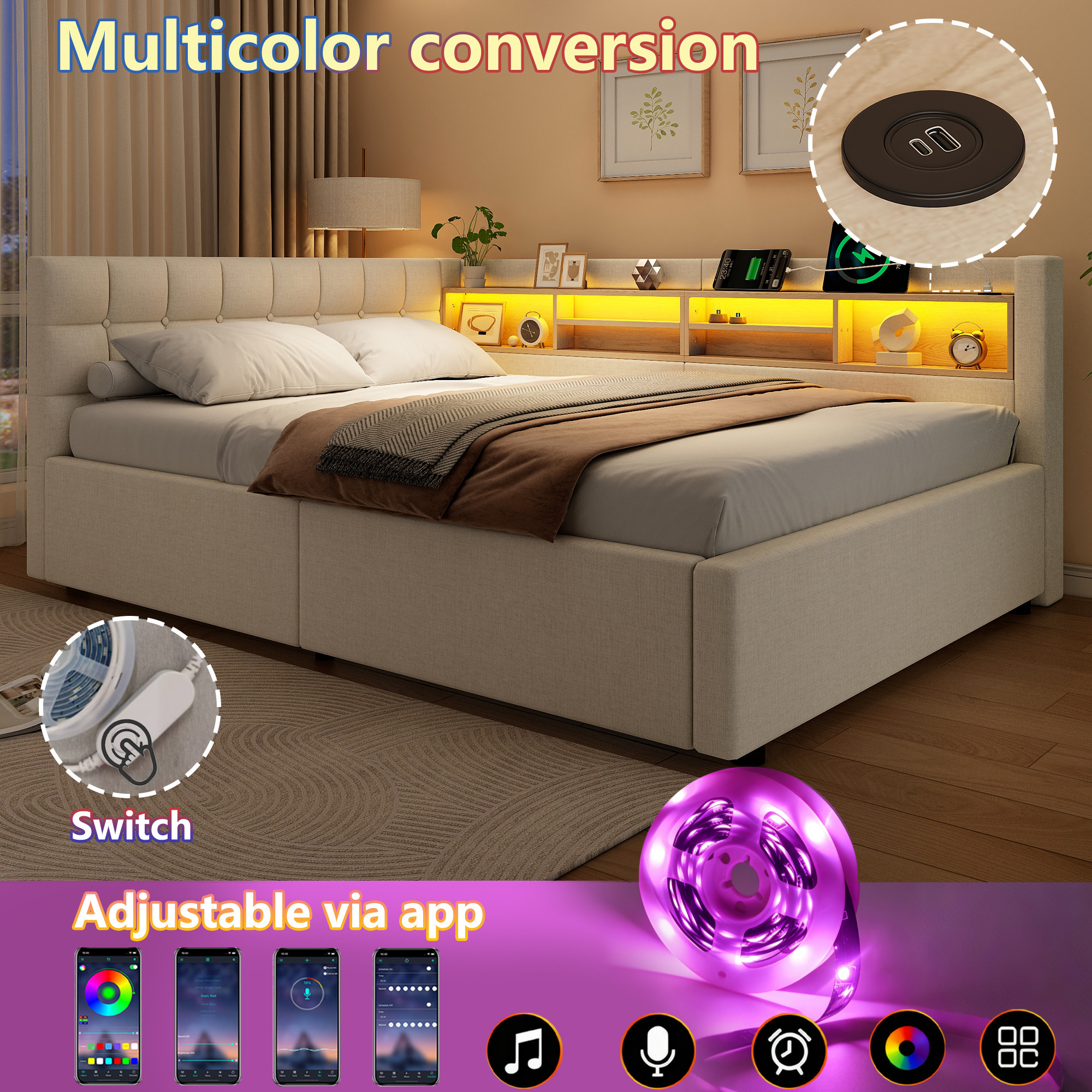 lit de jour convertible - vue 3