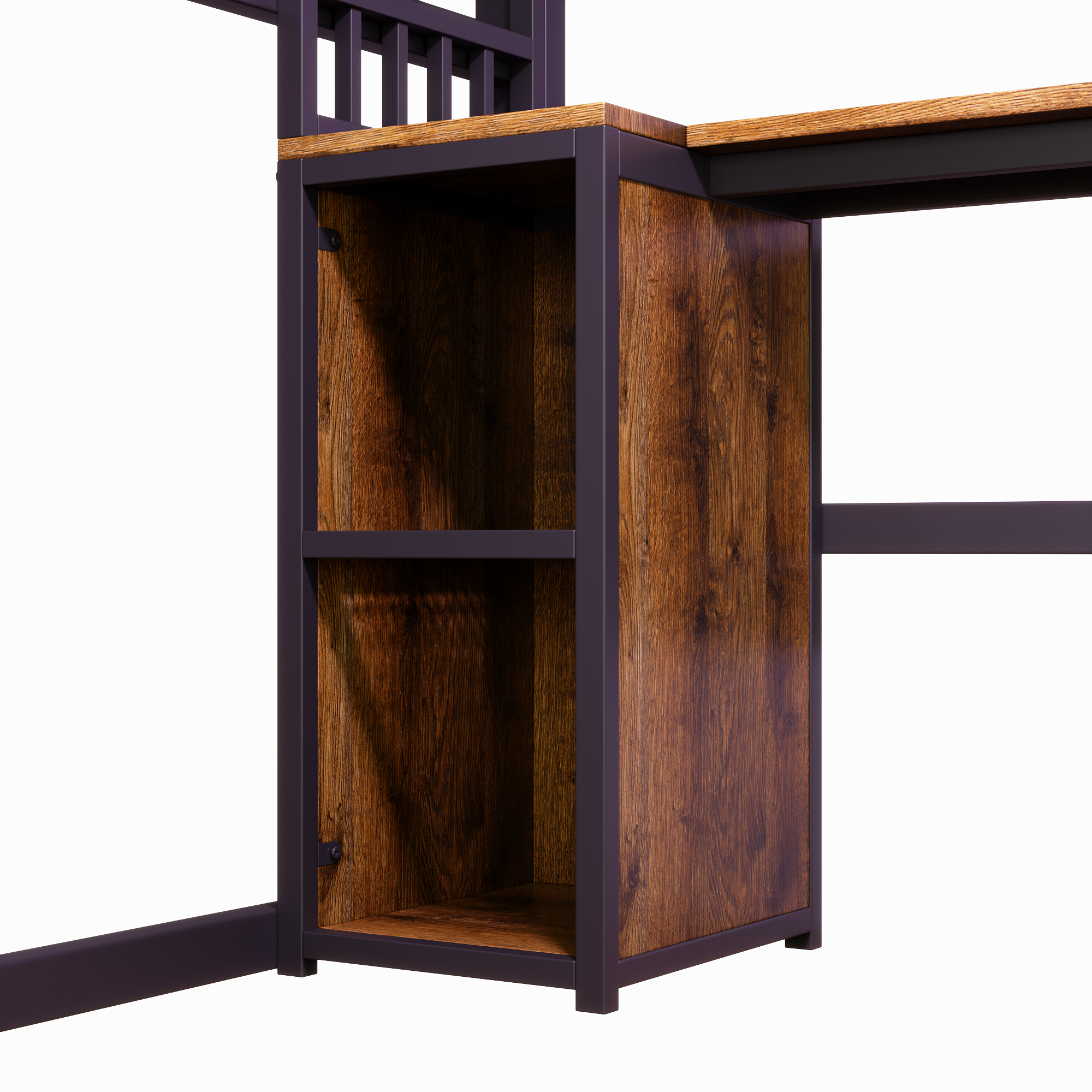 lit mezzanine avec bureau - vue 1