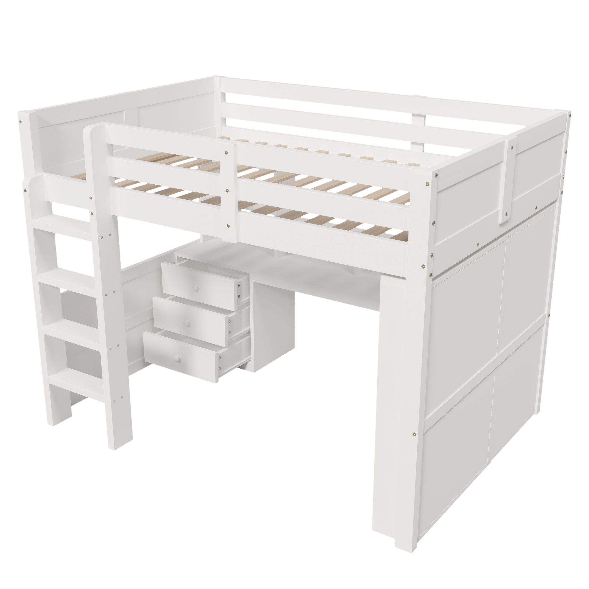 lit mezzanine avec bureau - vue 3