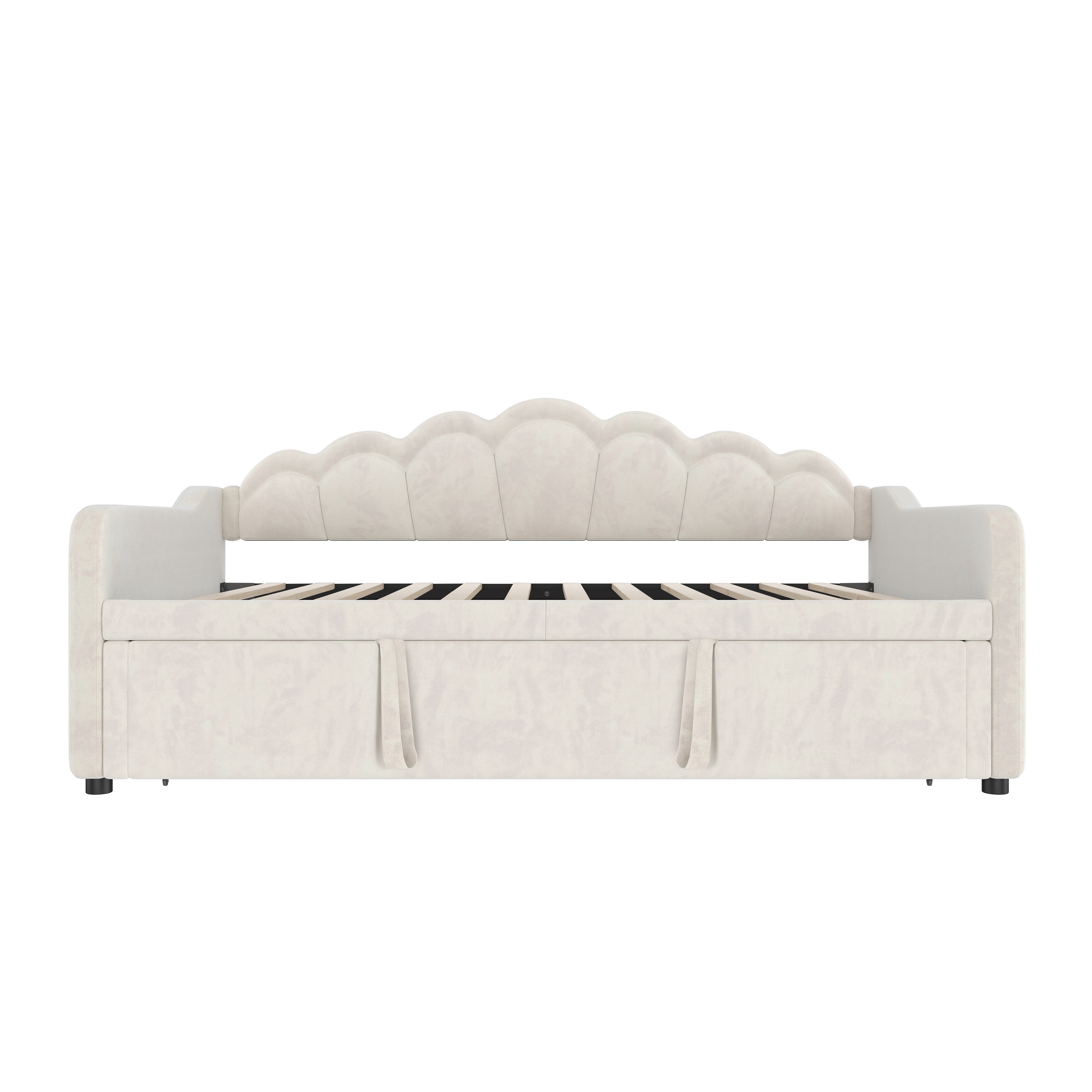 Lit en velours et MDF, design ondulé, convertible 3 formes (canapé, chaise longue, lit), pour chambre et salon, matériau chaleureux, design artistique, utilisation flexible, style moderne élégant, confort - image 12