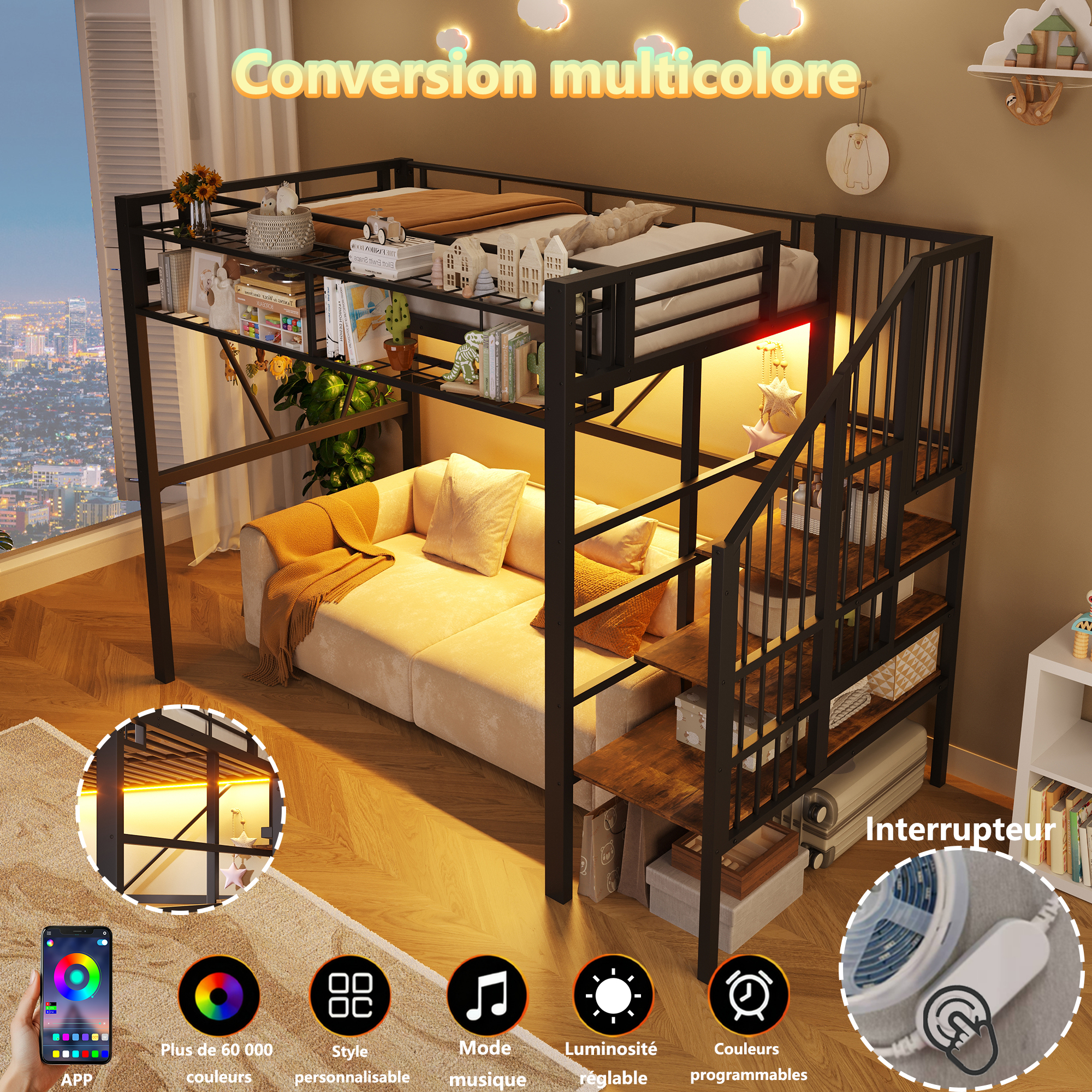 lit mezzanine enfant - vue 3