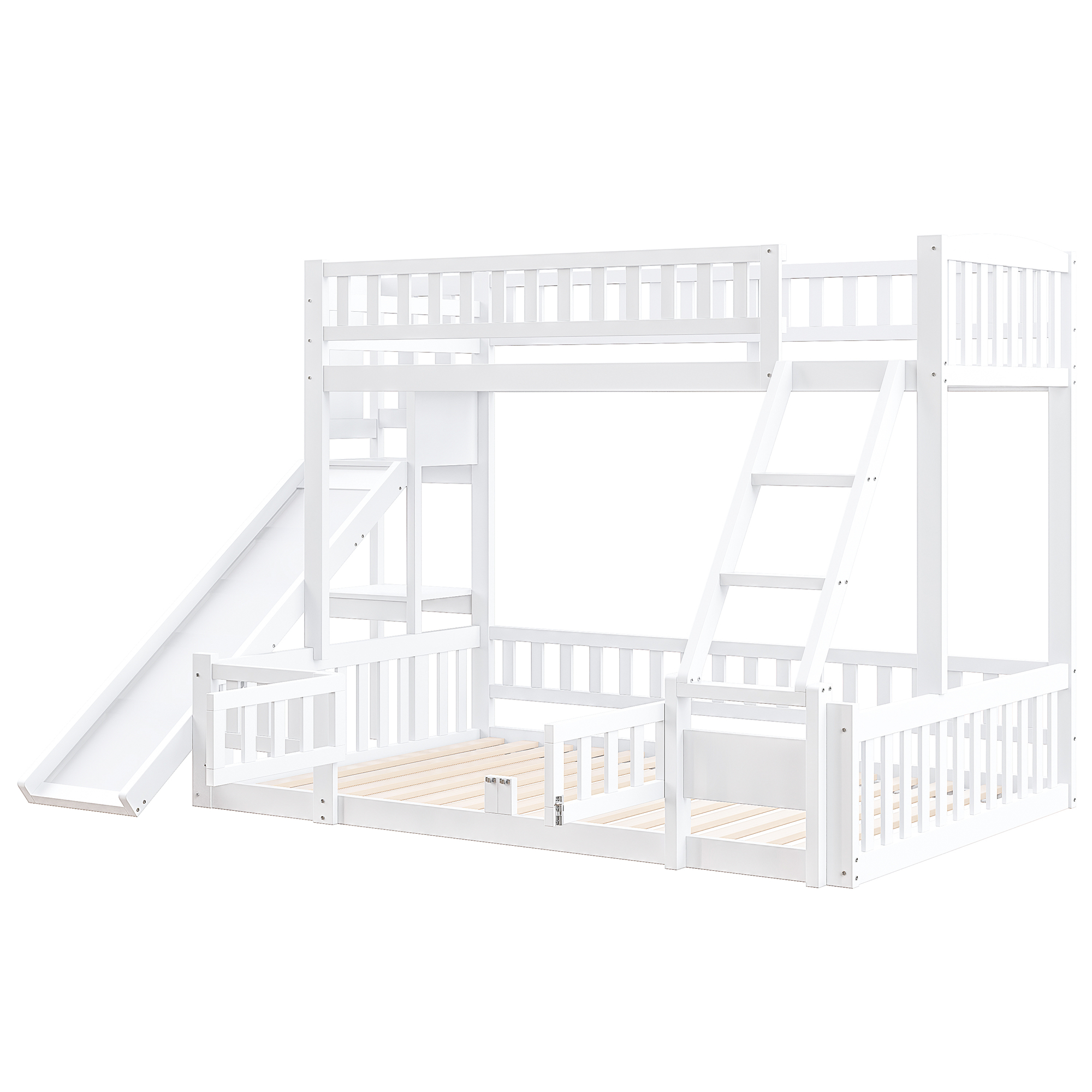 Lit superposé enfant en bois de pin et MDF avec to - image 5