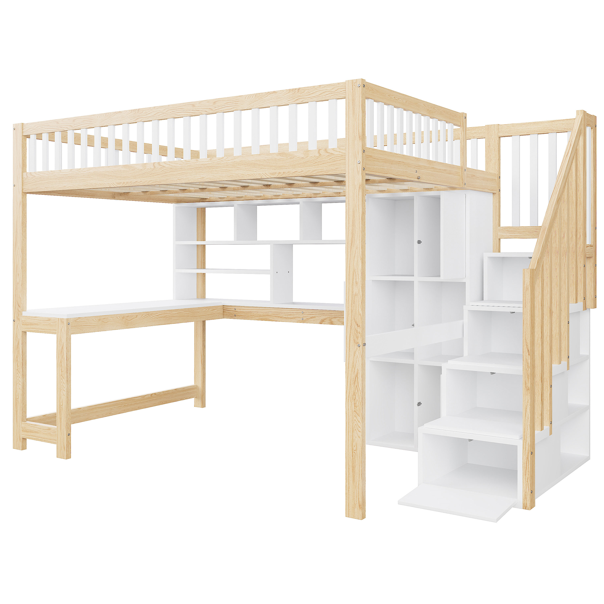 lit mezzanine avec bureau - vue 5
