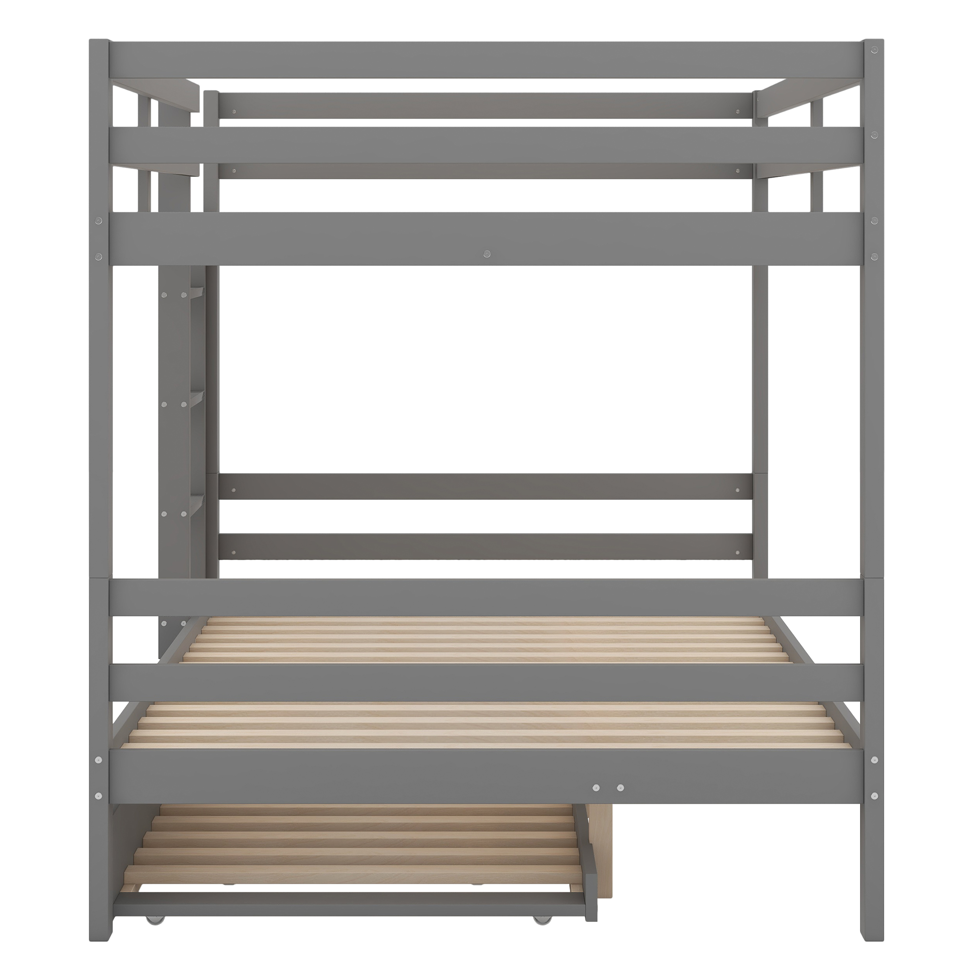 Lit en pin et MDF avec lit escamotable, design simple élégant, pour chambre, couchage invités, utilisation flexible, style moderne, stabilité, durabilité, facile montage, pour famille et invités - image 14