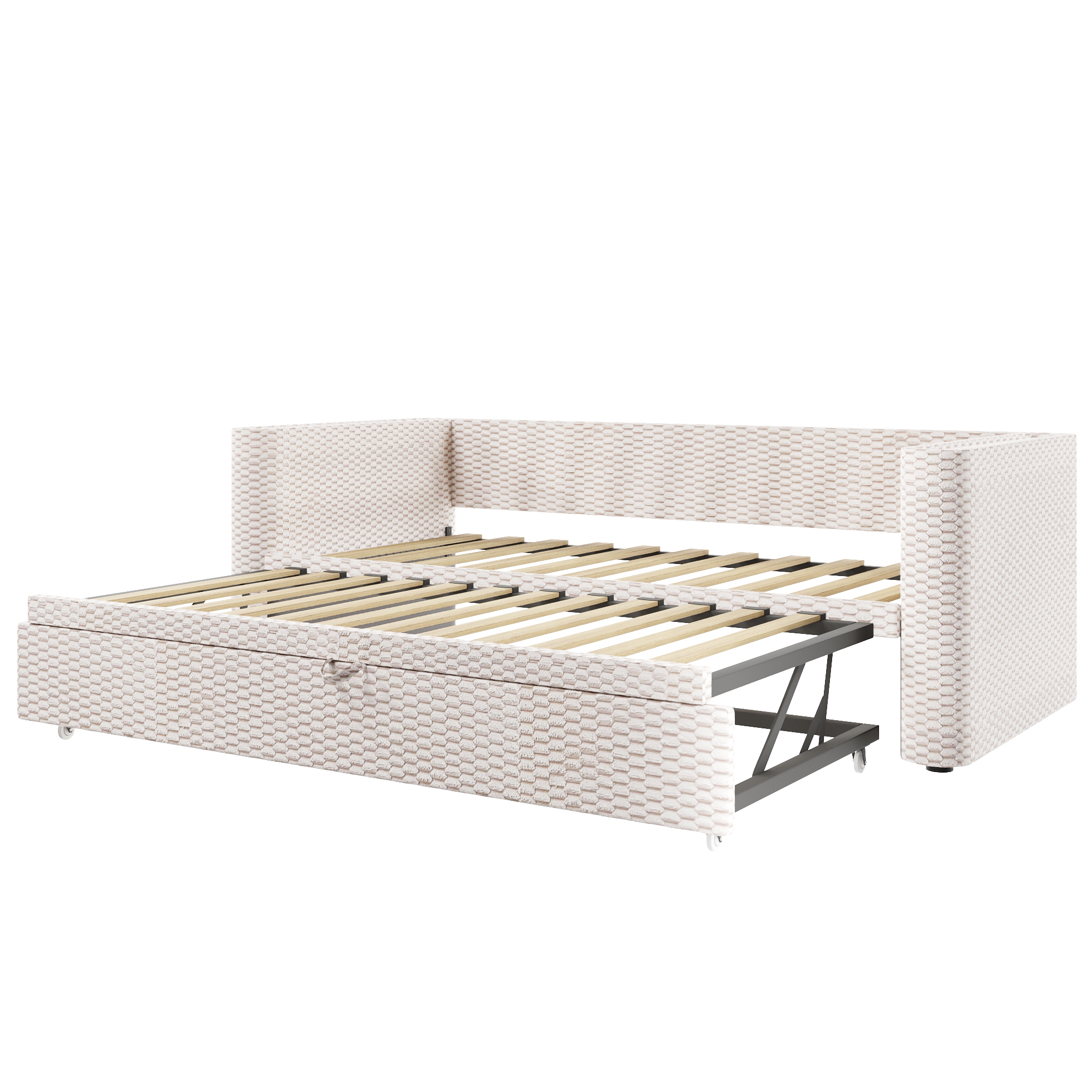Daybed convertible 90/180 x 200 cm en velours et M - image 15