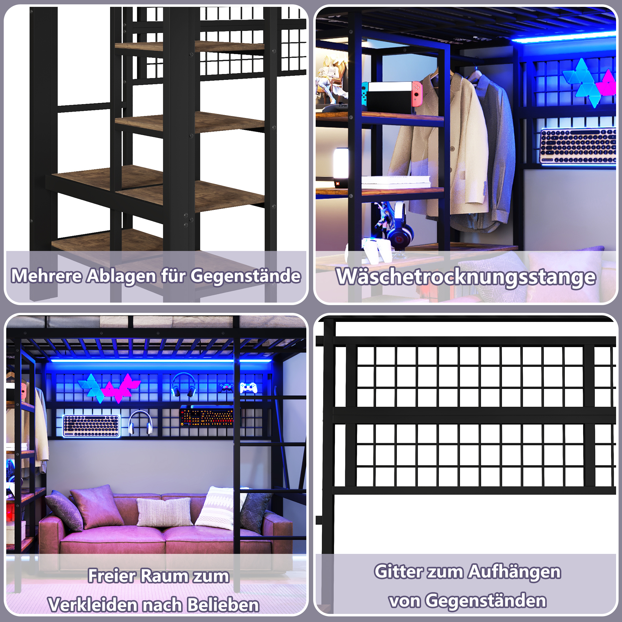 Détail du lit mezzanine
