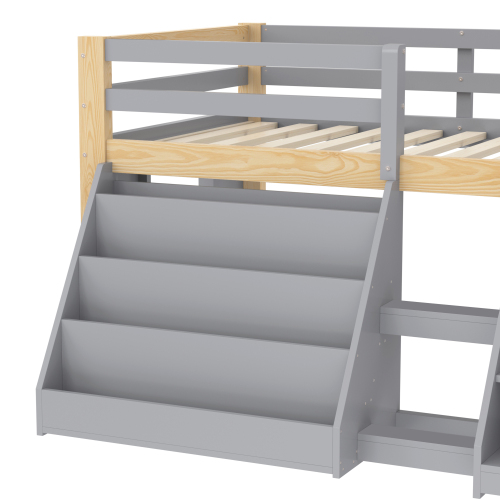 Escabeau stable du lit gris