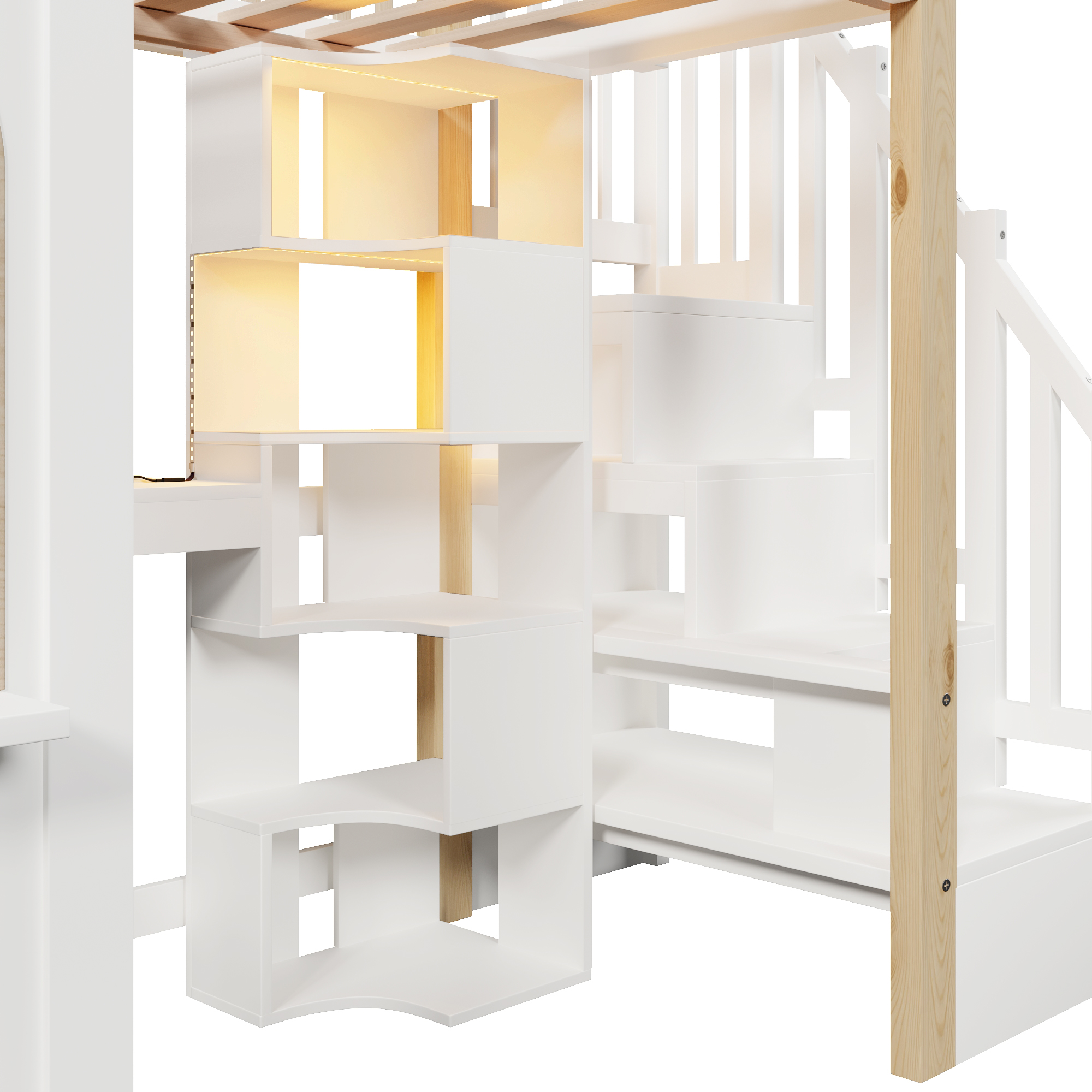 lit mezzanine avec bureau - vue 1