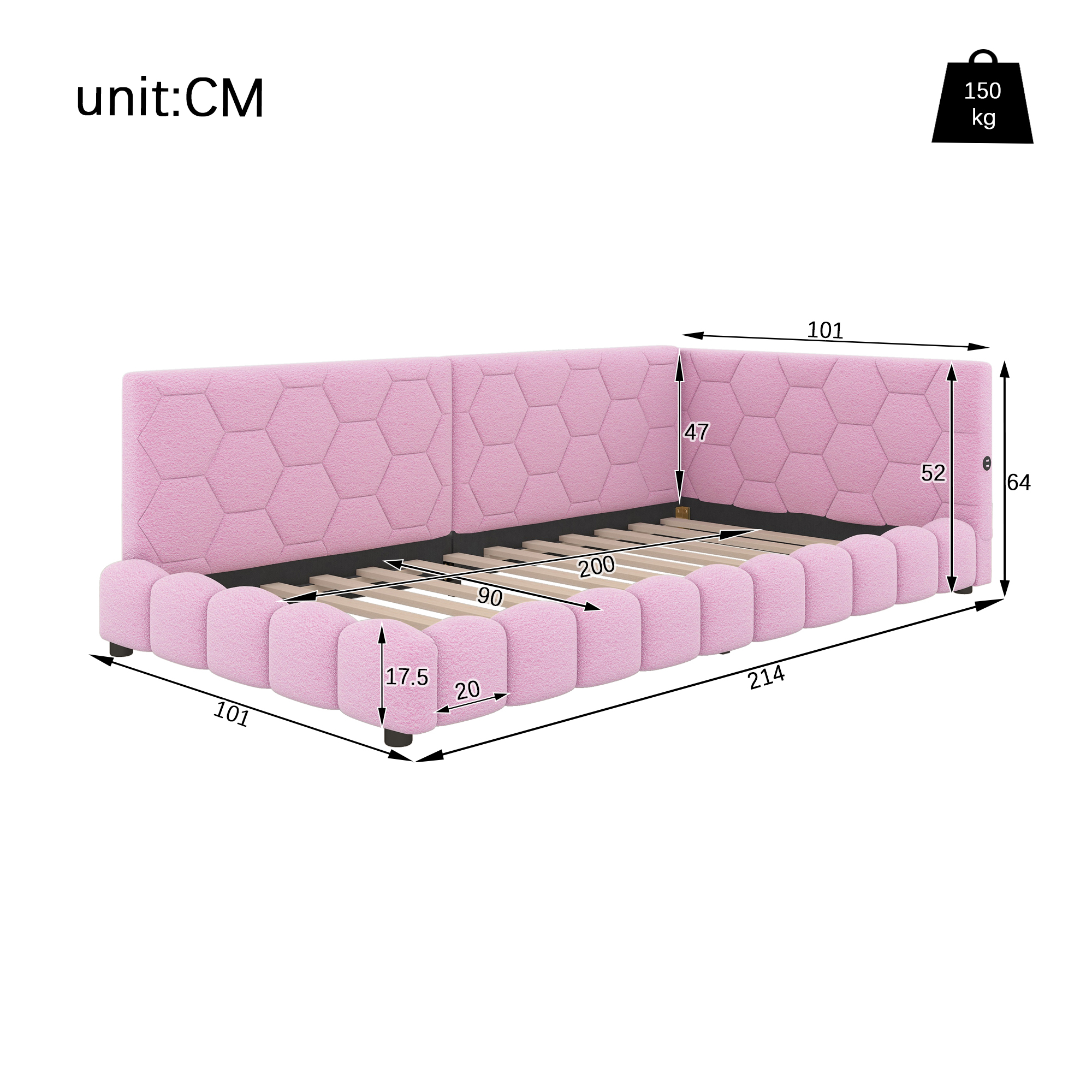 Dimensions du lit banquette