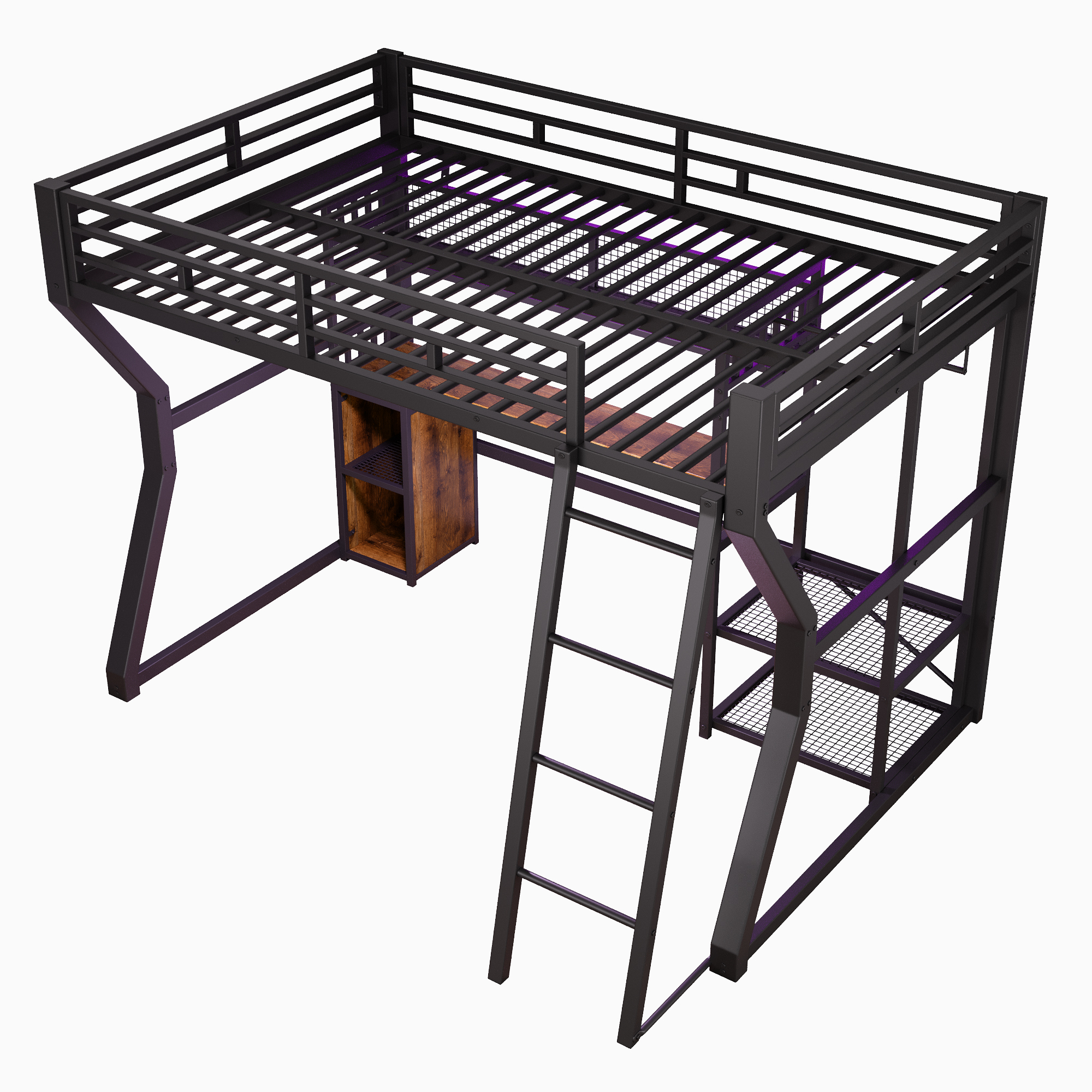 Lit mezzanine design moderne noir