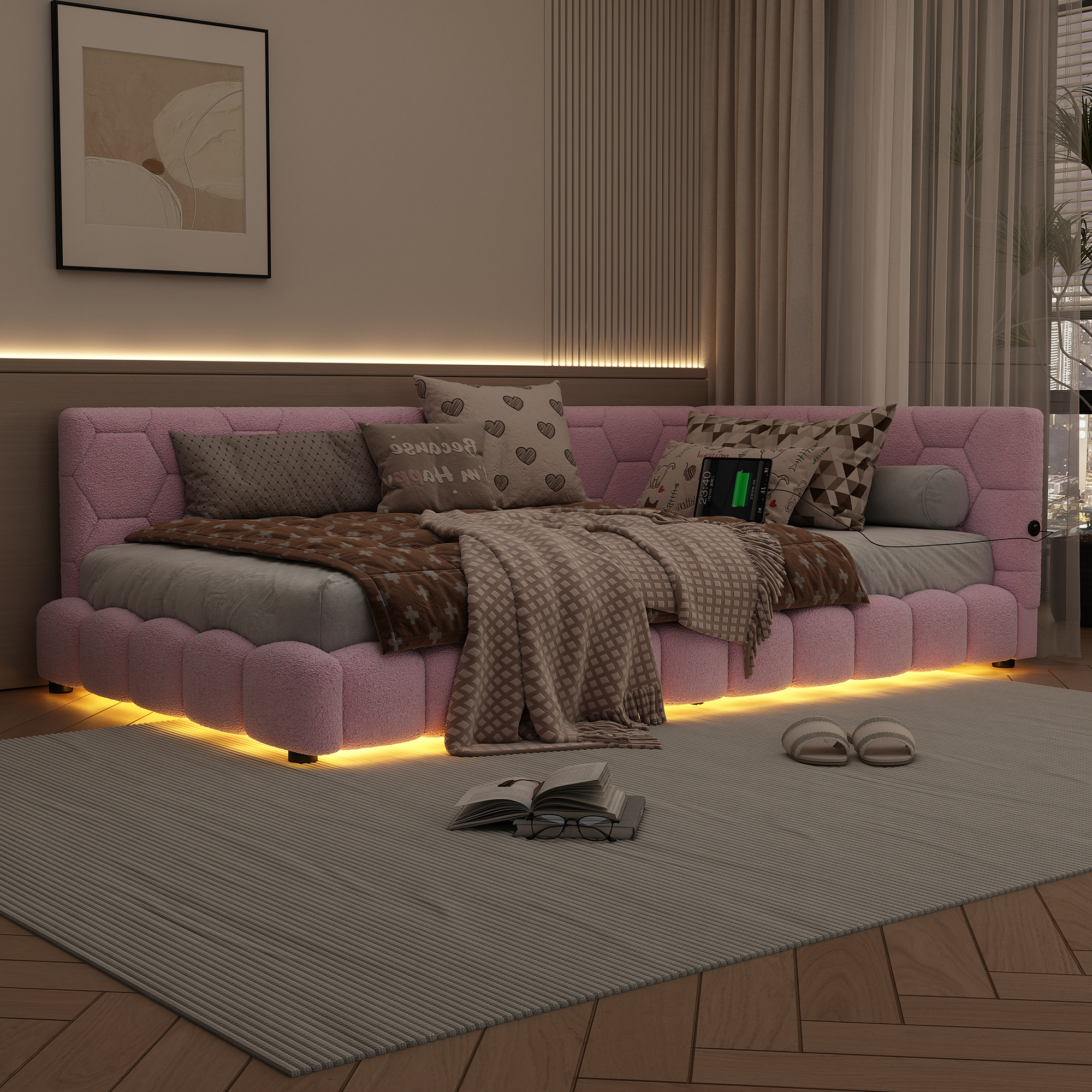 Détail du lit banquette