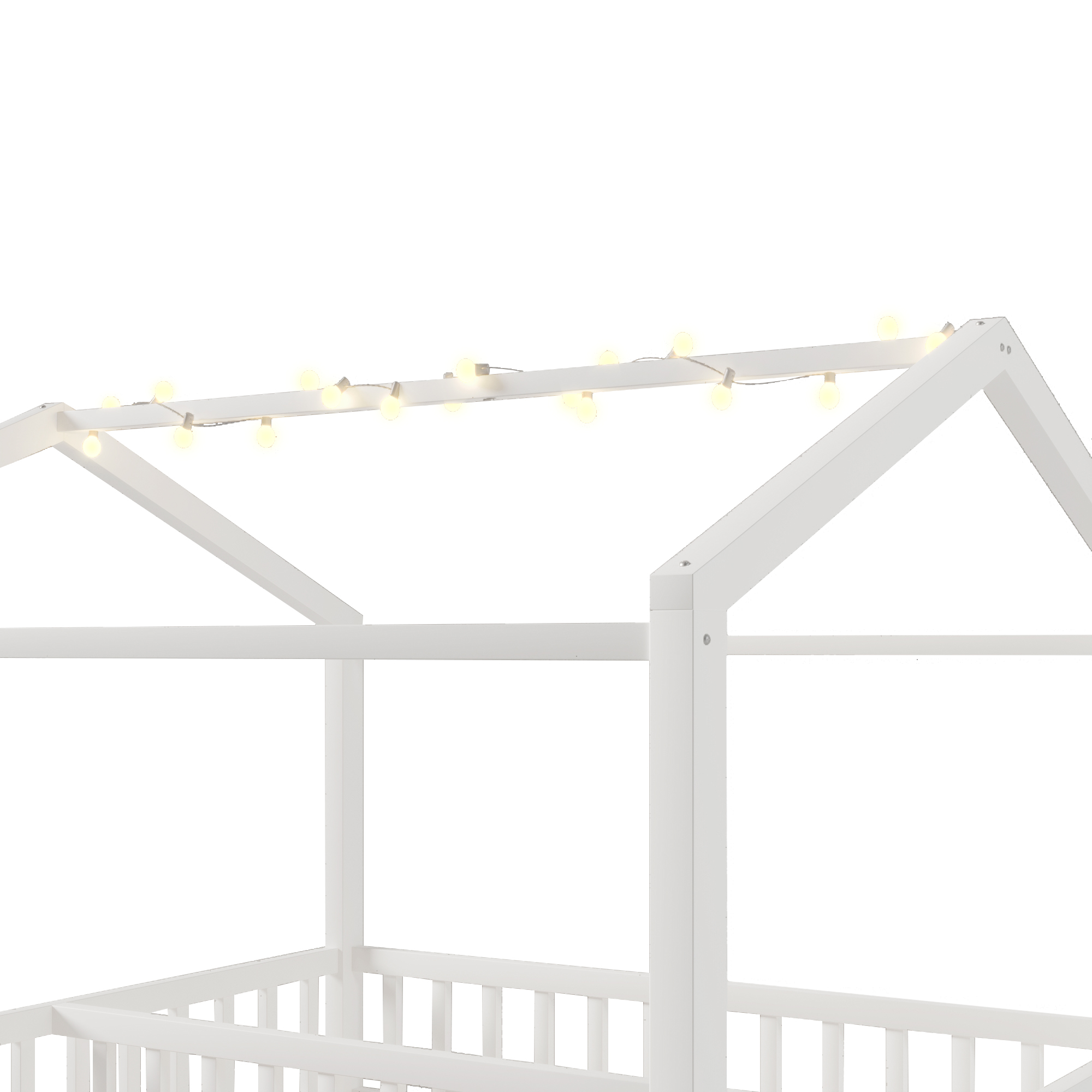 Lit Enfant Maison 90×190 cm (x2) / 180×190 cm – Design Féerique et Modulable – Montage, livraison et éléments fournis