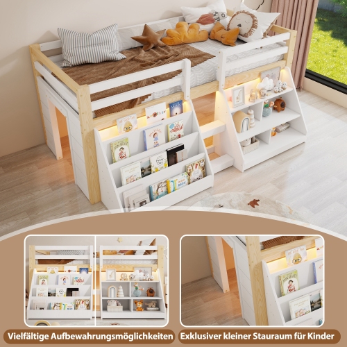 Espaces de rangement du lit mezzanine