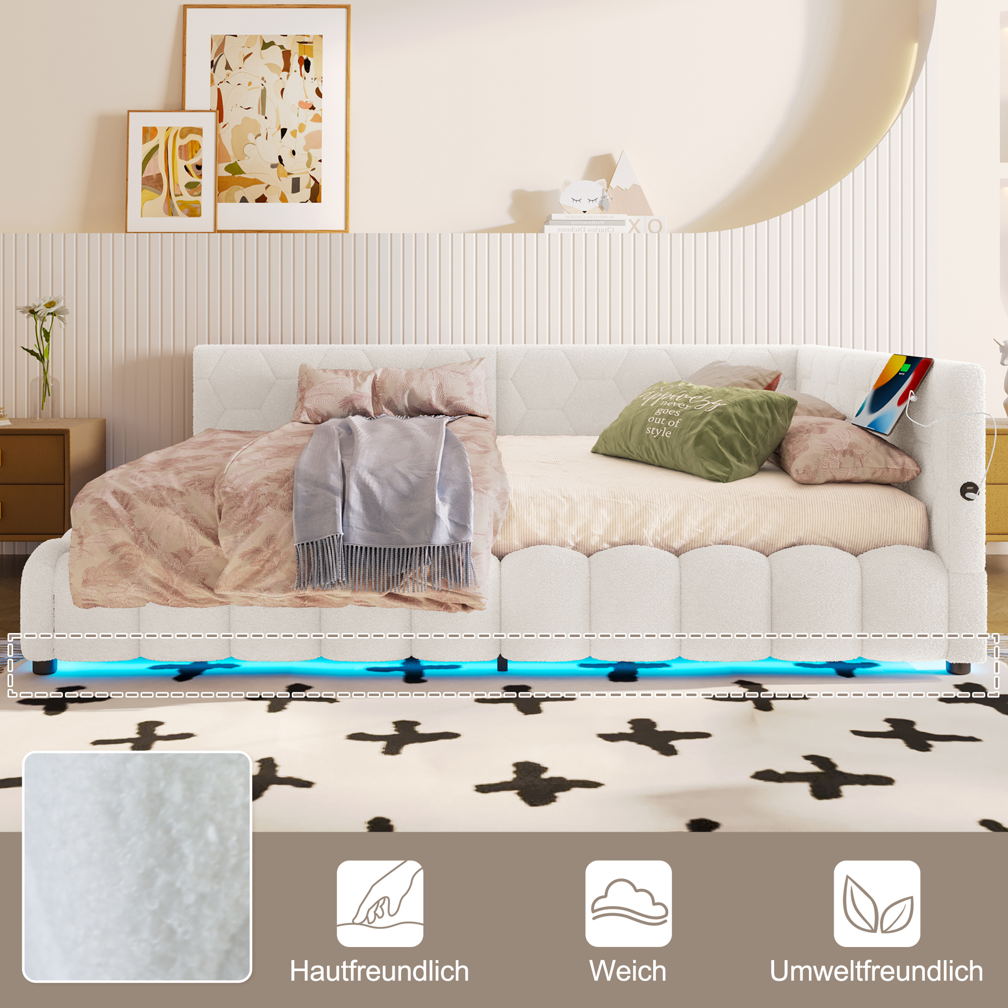 Détail du lit banquette