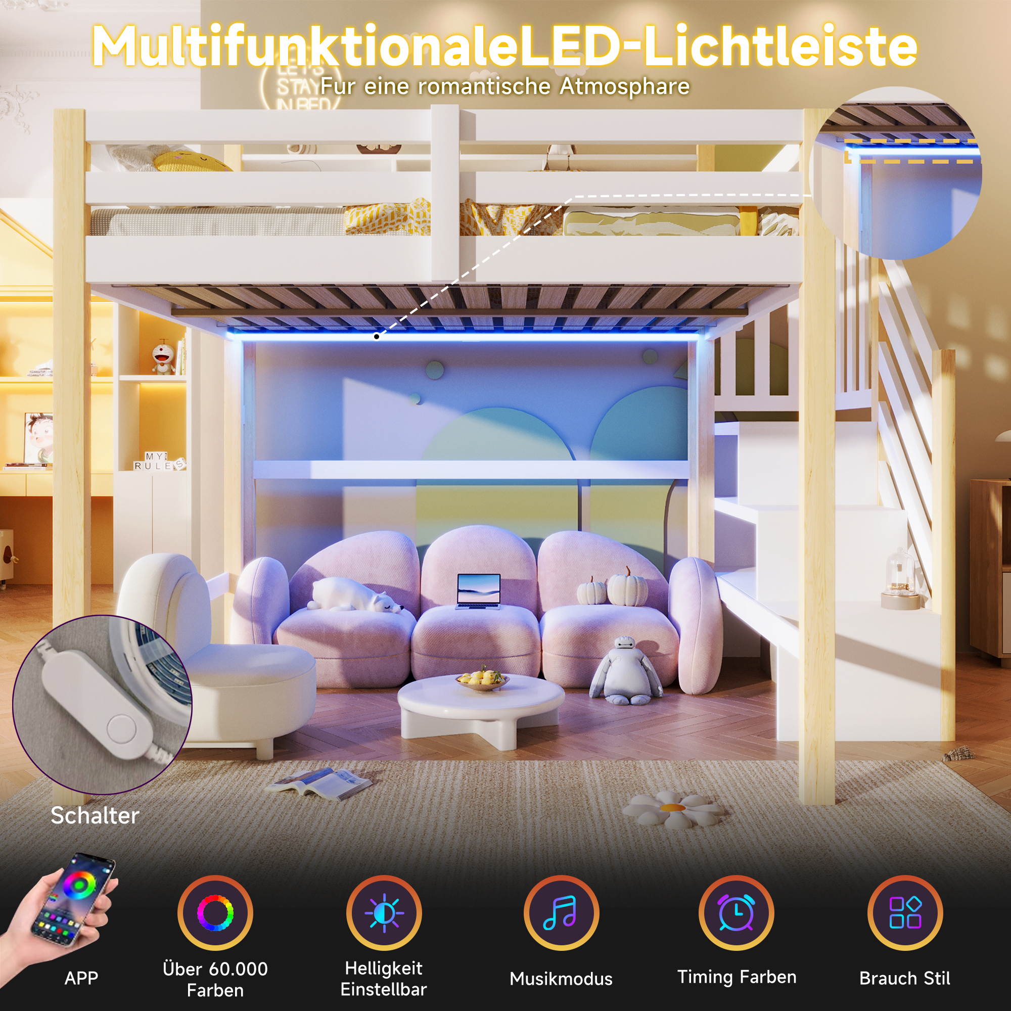 lit superposé enfant cabane - vue 1