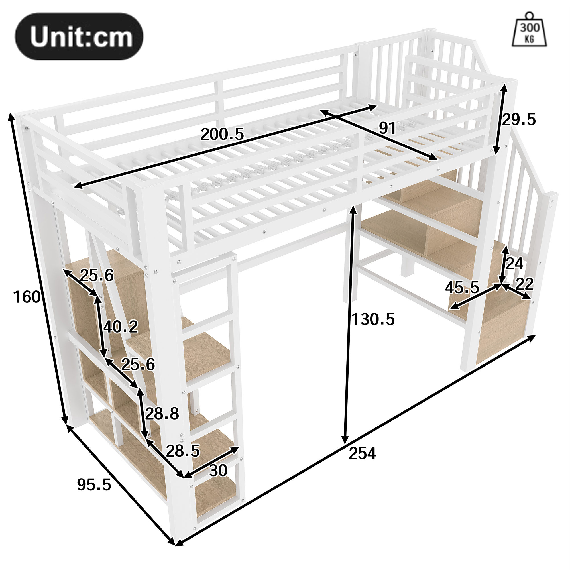 Dimensions du lit mezzanine