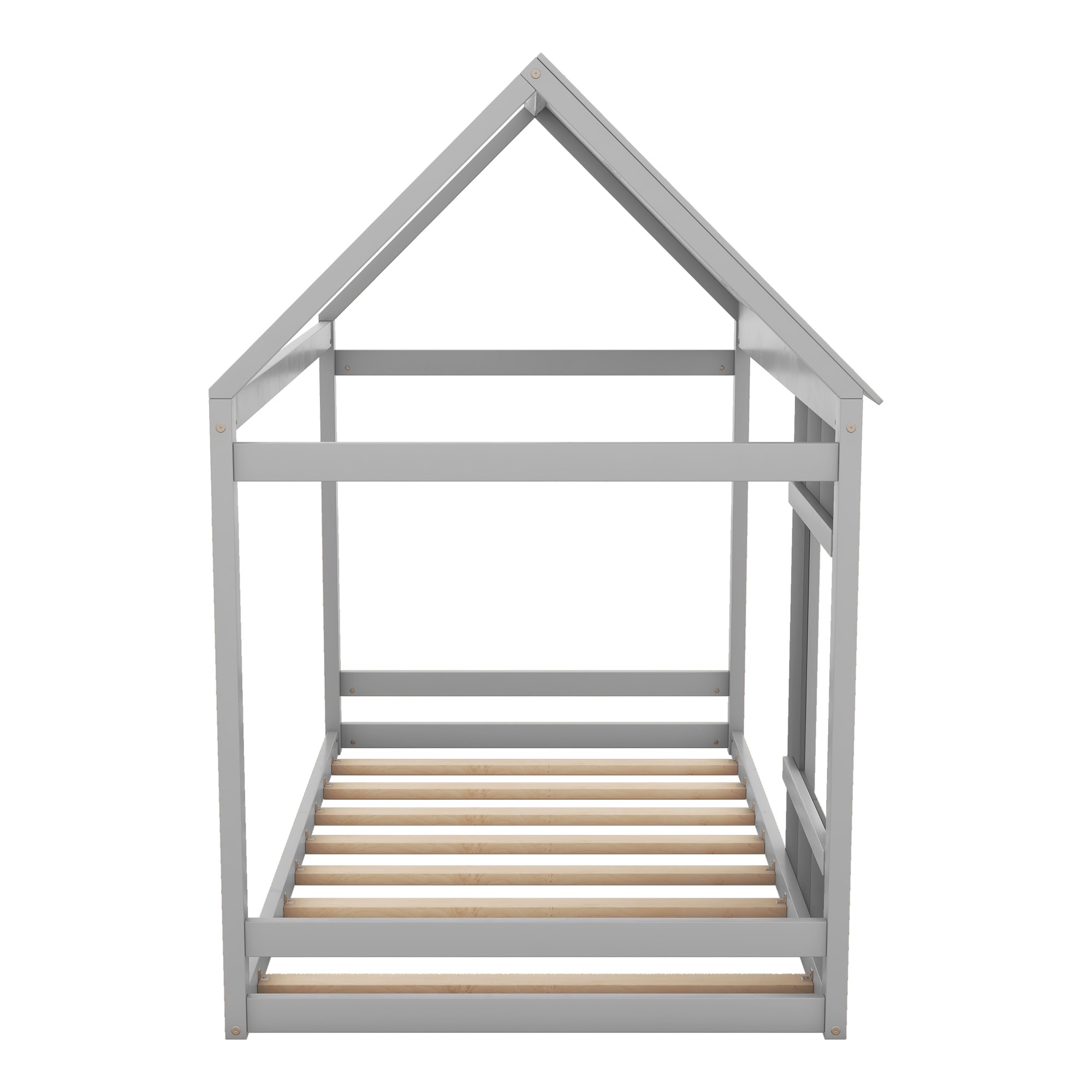 Lit enfant en forme de maison en pin et MDF, concept ouvert décorable, pour chambre d'enfant, design ludique, premier lit, stabilité, facile montage, style moderne, créativité, sécurité, durabilité, décoration - image 11