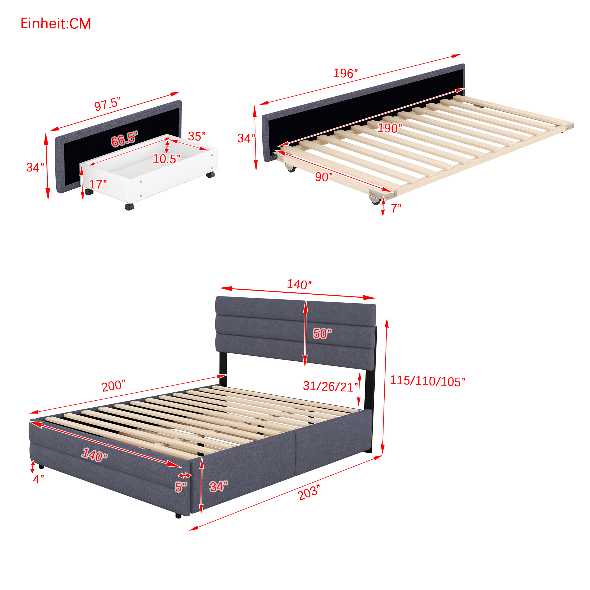 Dimensions du lit