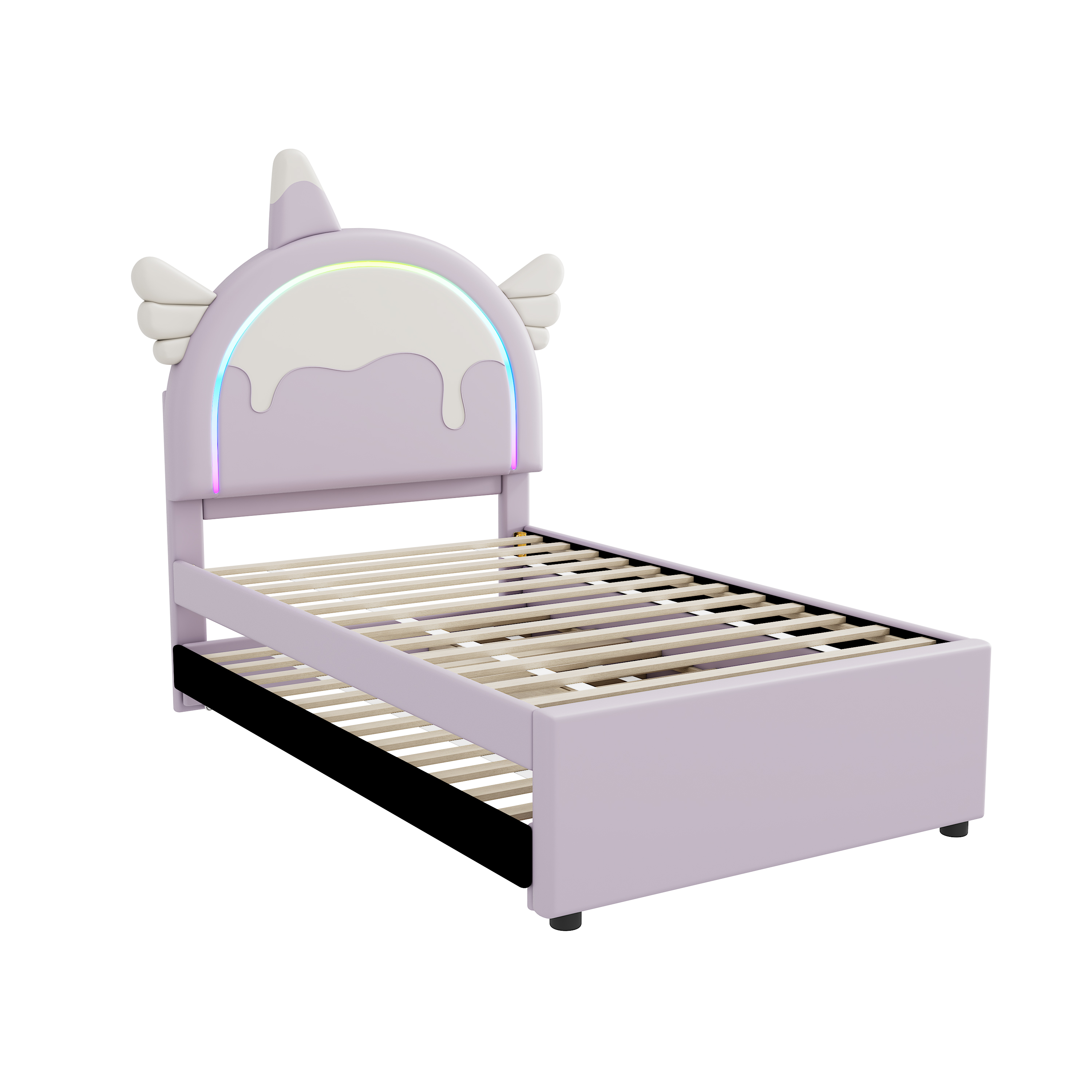 Lit enfant design licorne en PU et MDF avec lit es - image 9