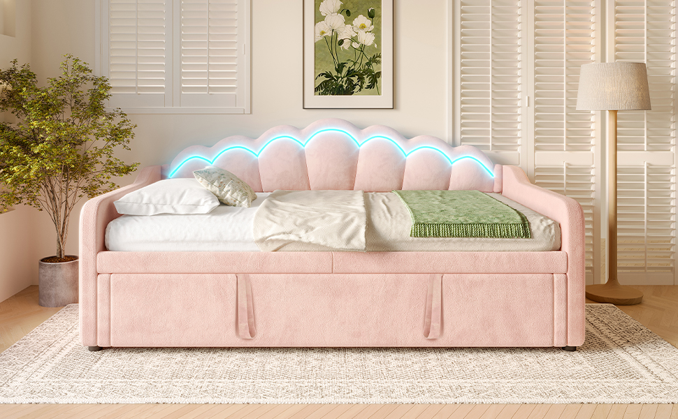 Daybed convertible avec lit escamotable 90/180 x 2 - image 27