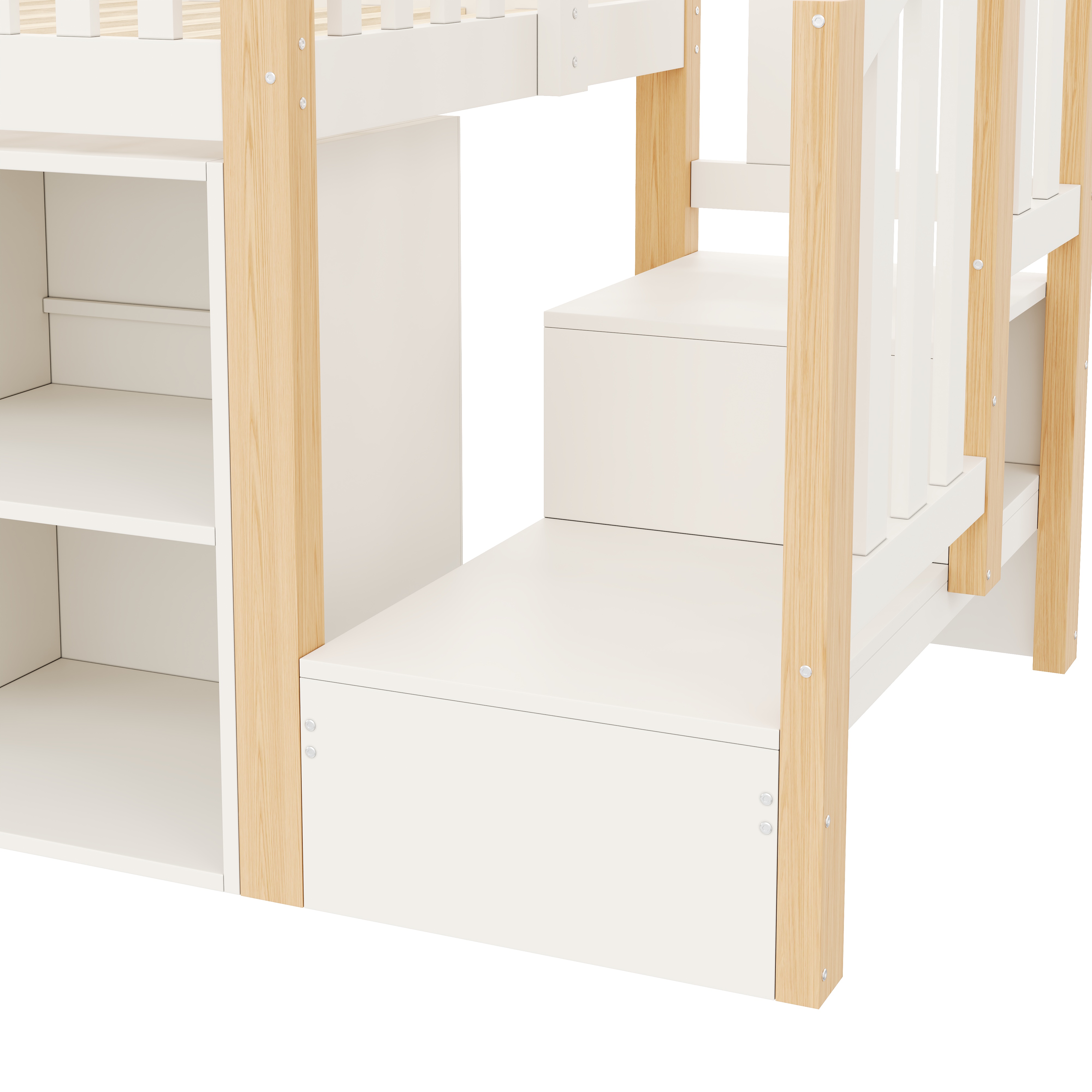 Échelle avec rangements intégrés du lit mezzanine