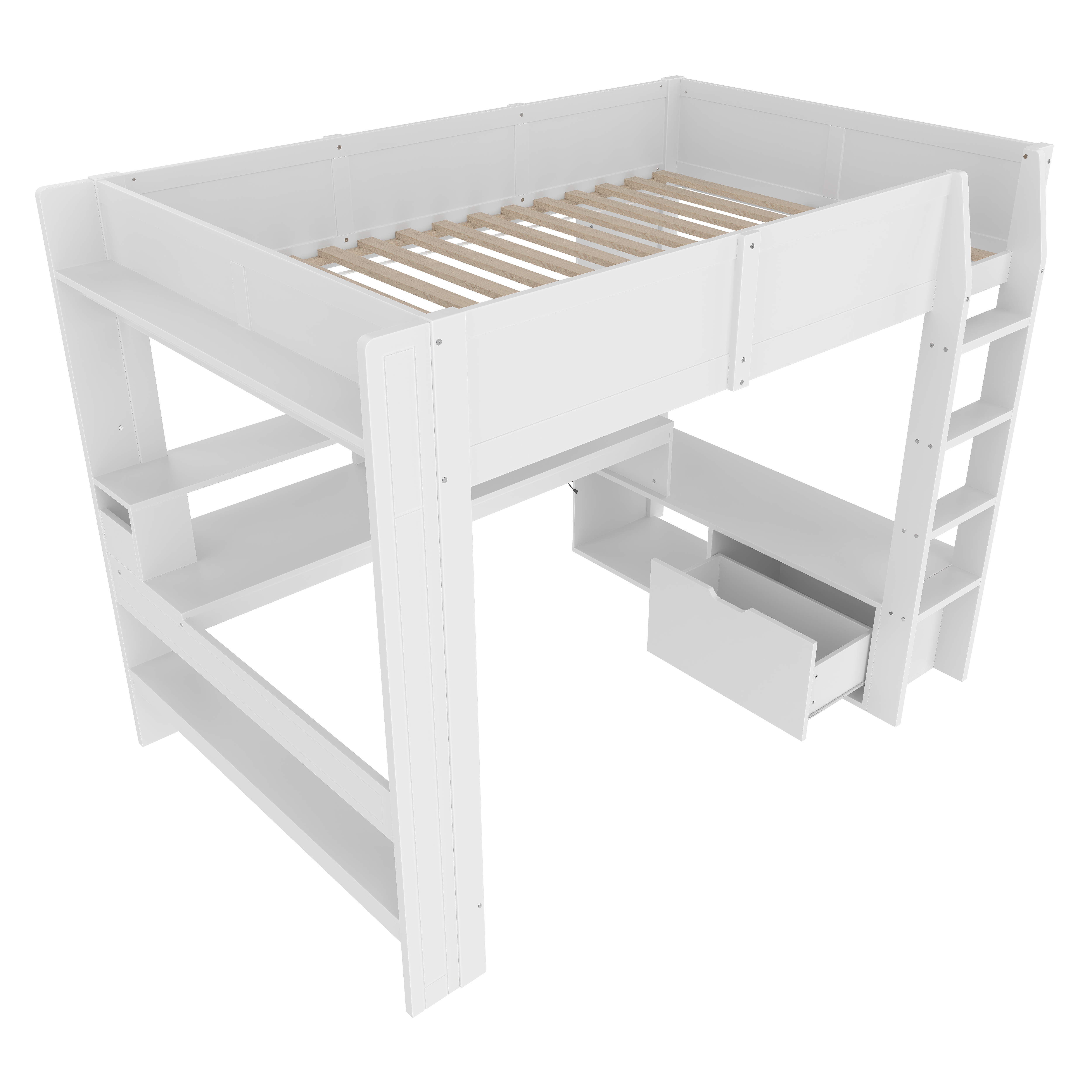 lit mezzanine avec bureau - vue 1