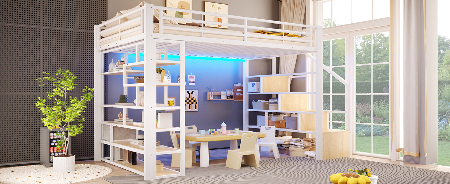 Lit mezzanine avec rangements