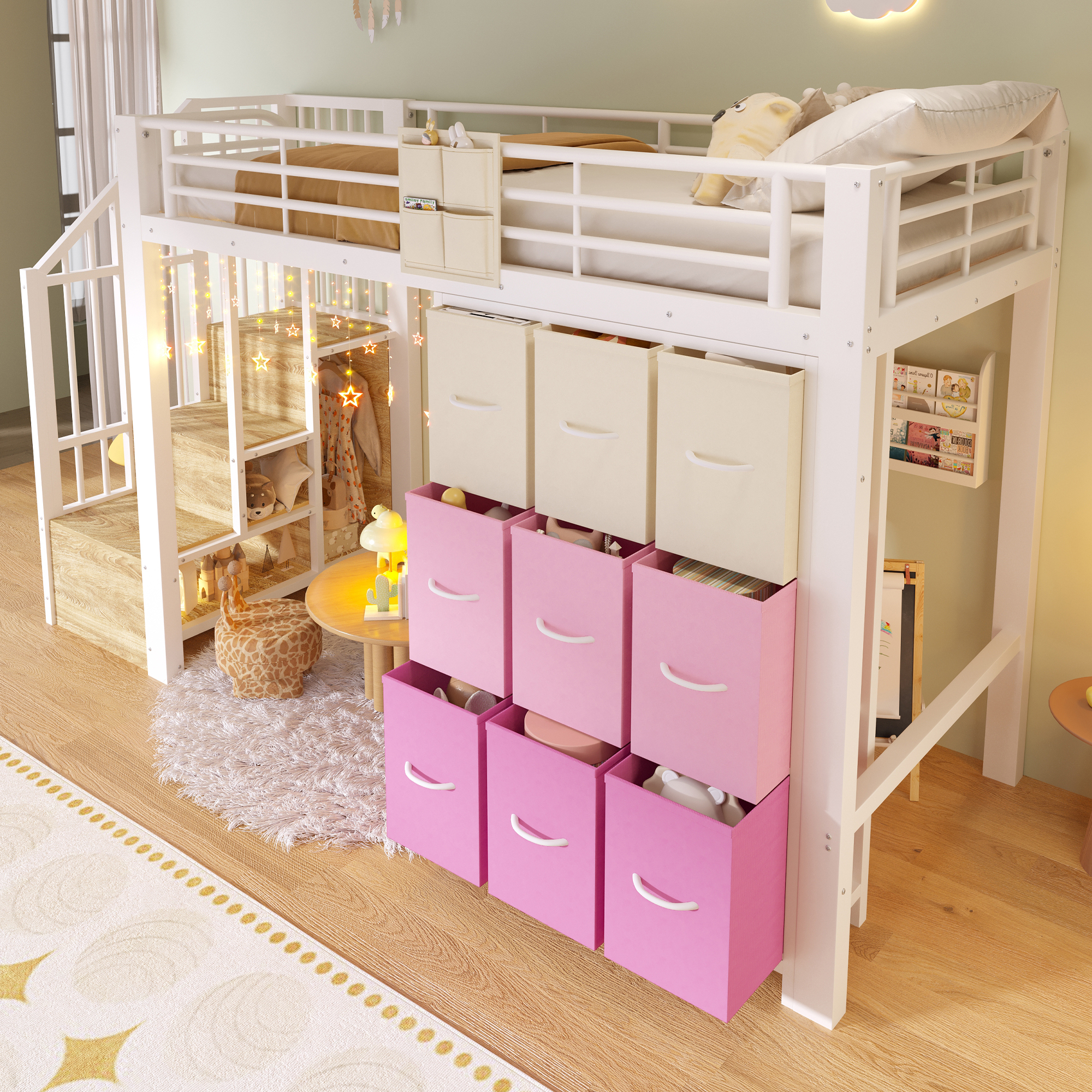 lit mezzanine avec bureau - vue 3