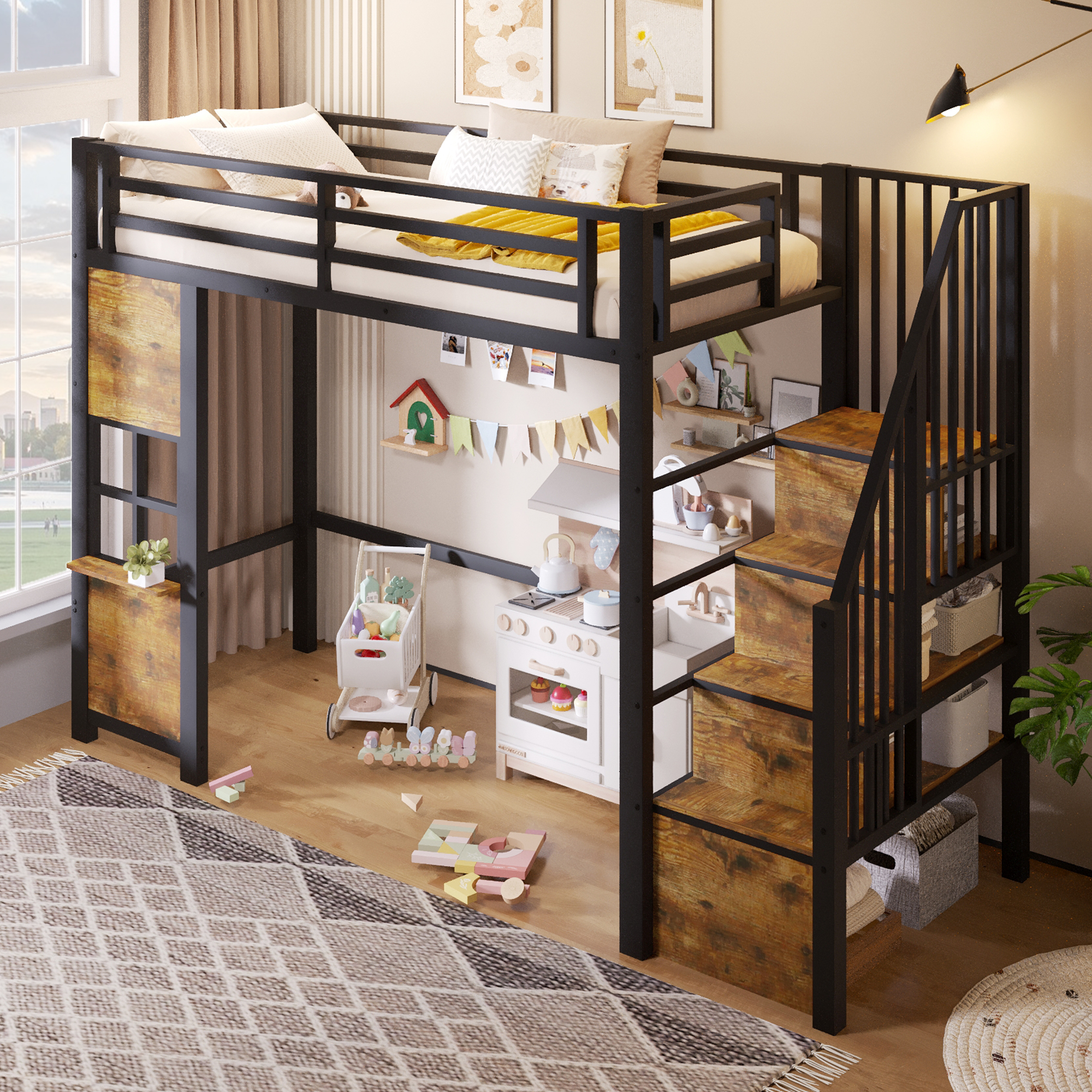 Détail du lit mezzanine