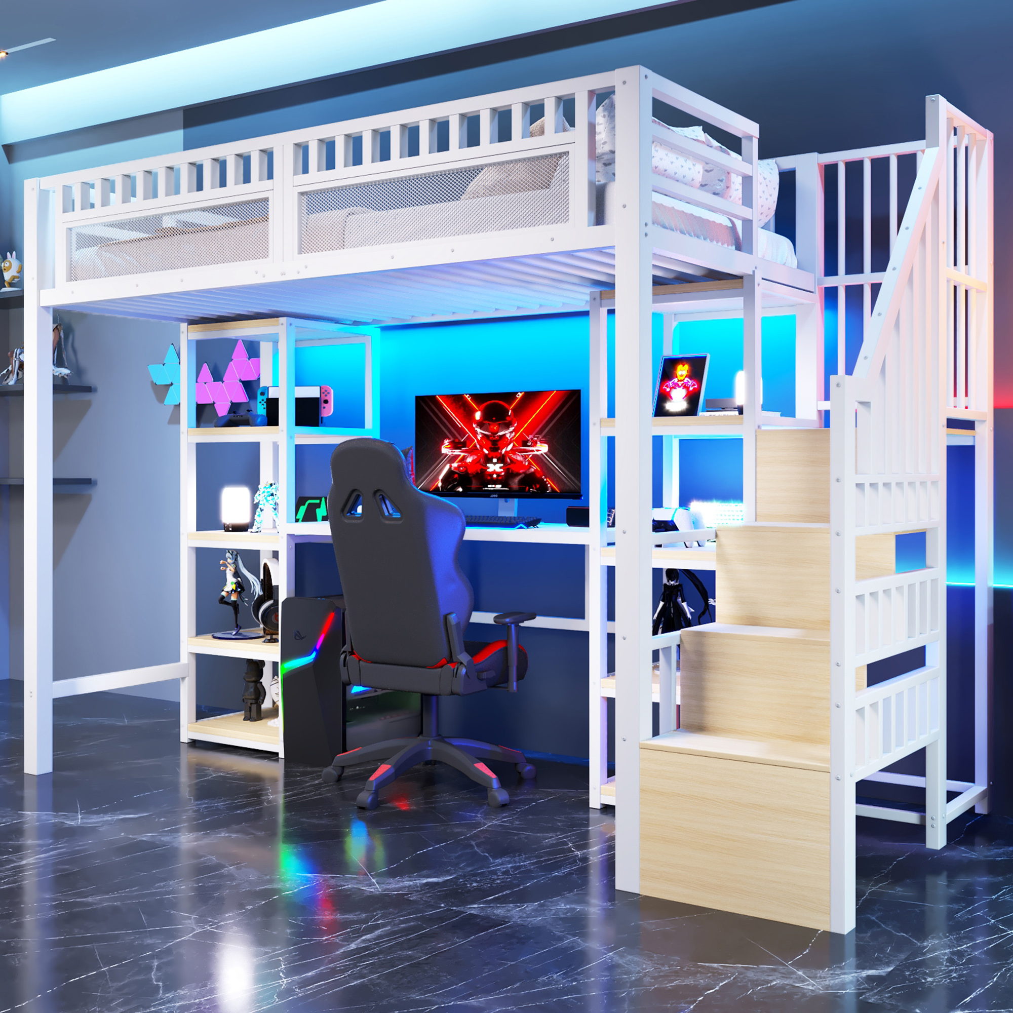 Détail du lit mezzanine