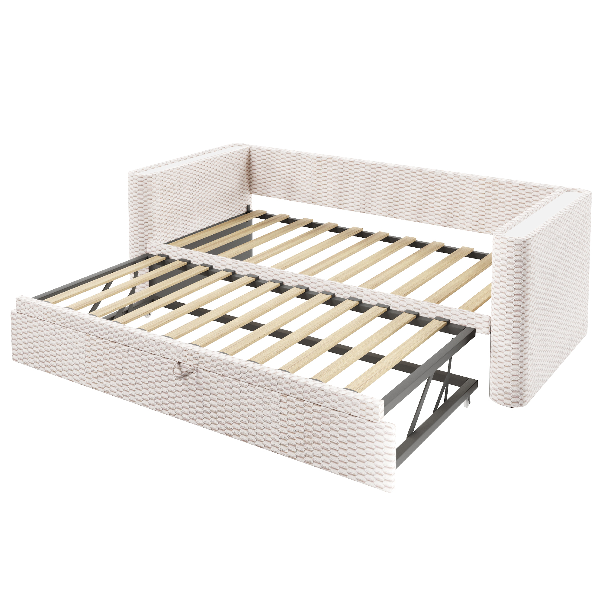 Daybed convertible 90/180 x 200 cm en velours et M - image 13
