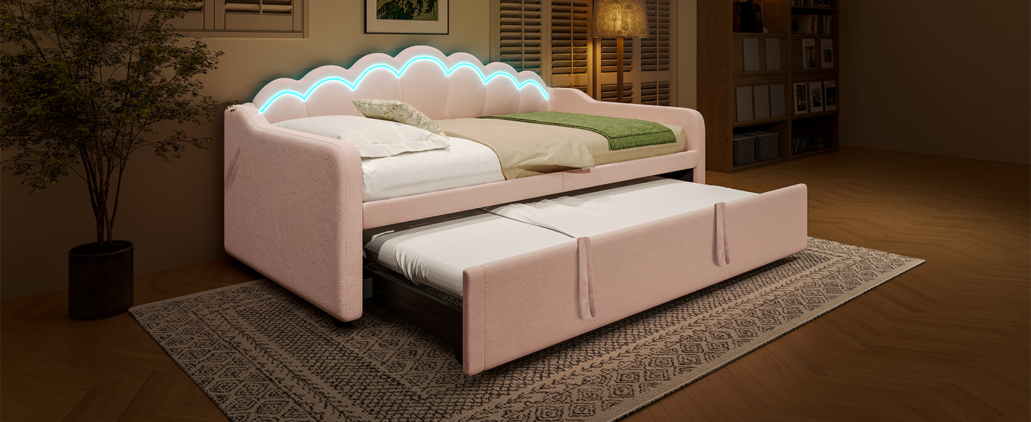 Daybed convertible avec lit escamotable 90/180 x 2 - image 24