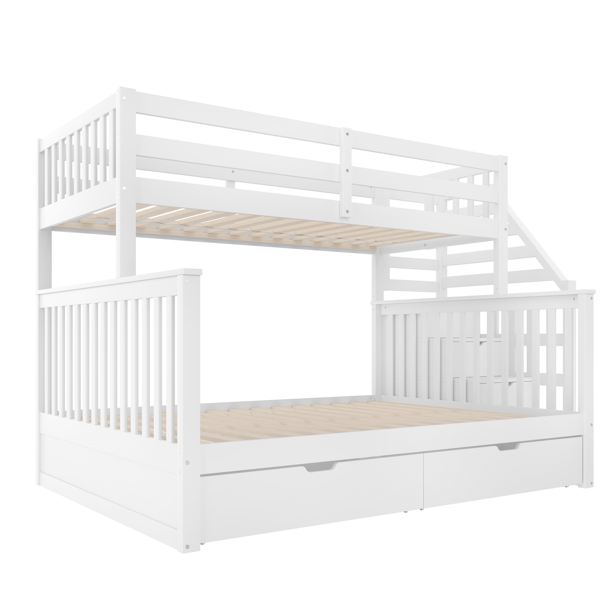 Lit superposé design moderne enfant blanc