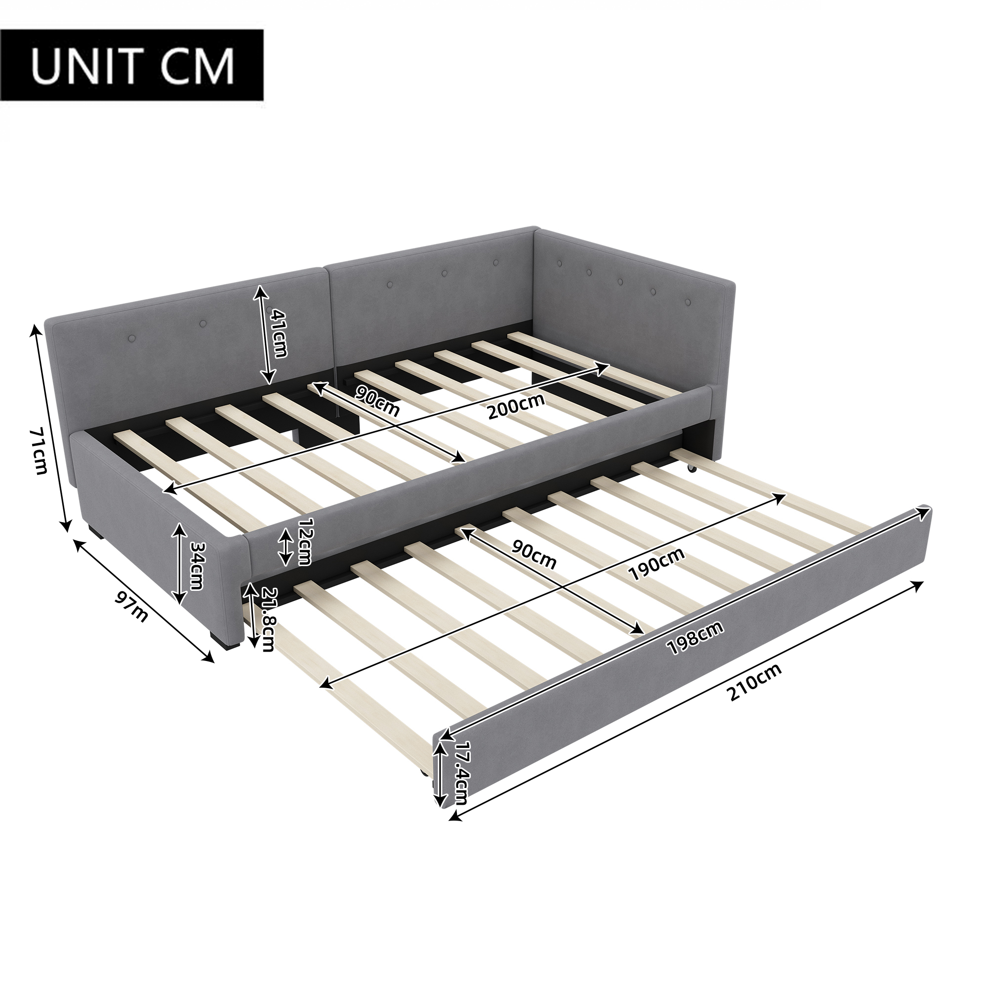 Dimensions du lit banquette