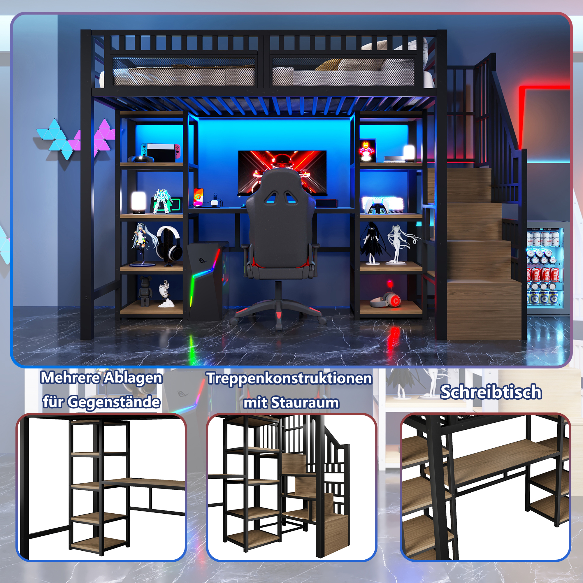 Détail du lit mezzanine