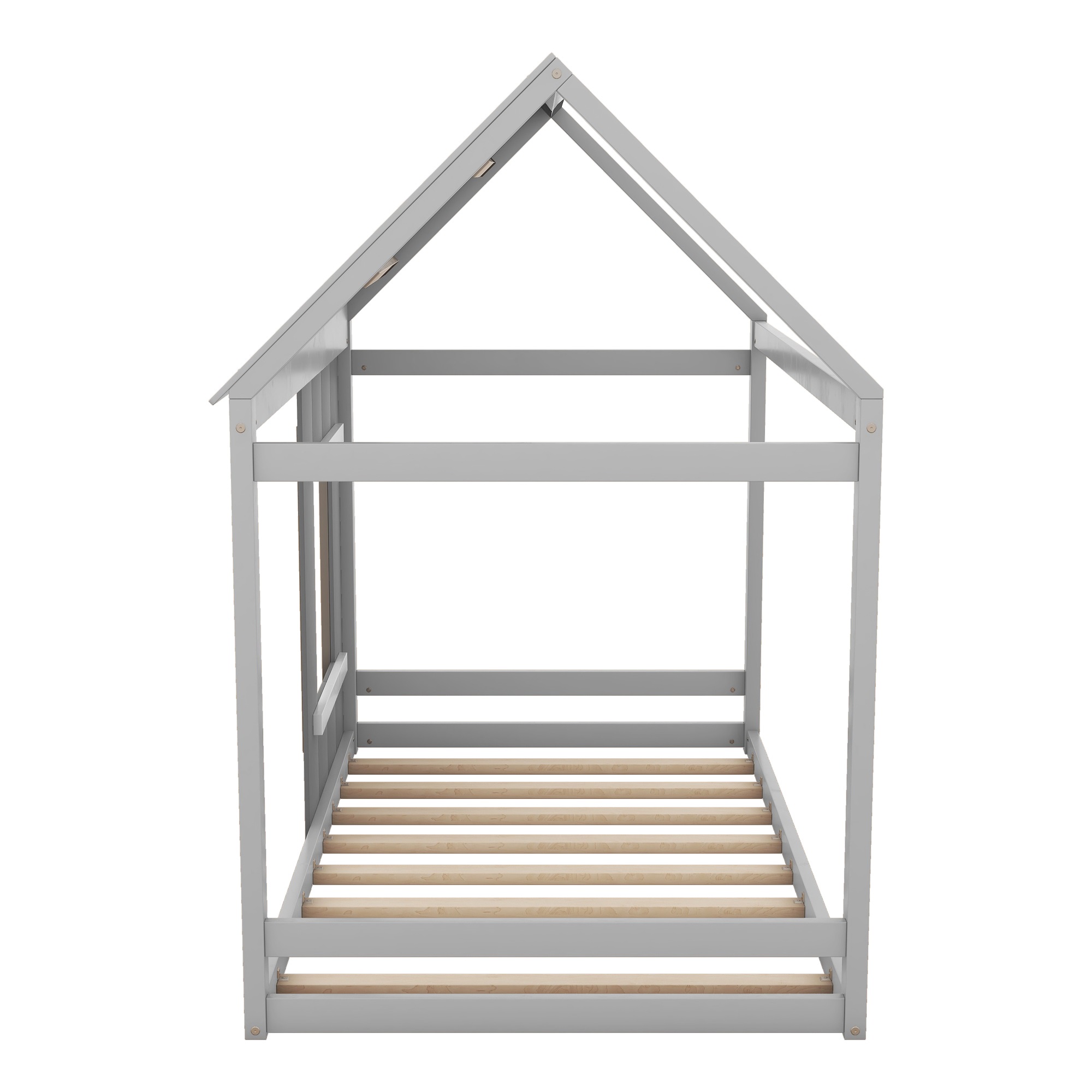 Lit enfant en forme de maison en pin et MDF, concept ouvert décorable, pour chambre d'enfant, design ludique, premier lit, stabilité, facile montage, style moderne, créativité, sécurité, durabilité, décoration - image 12