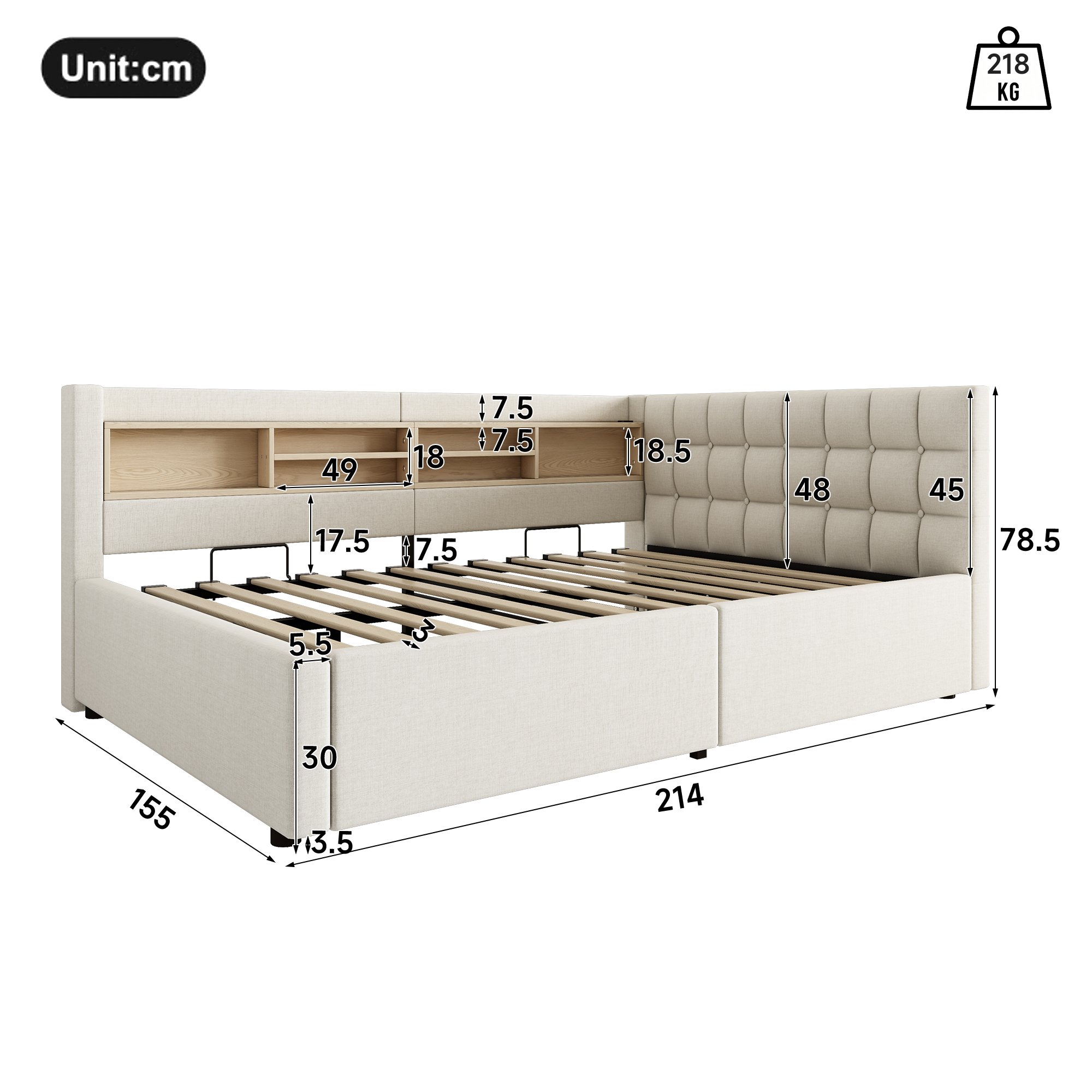Dimensions du lit banquette