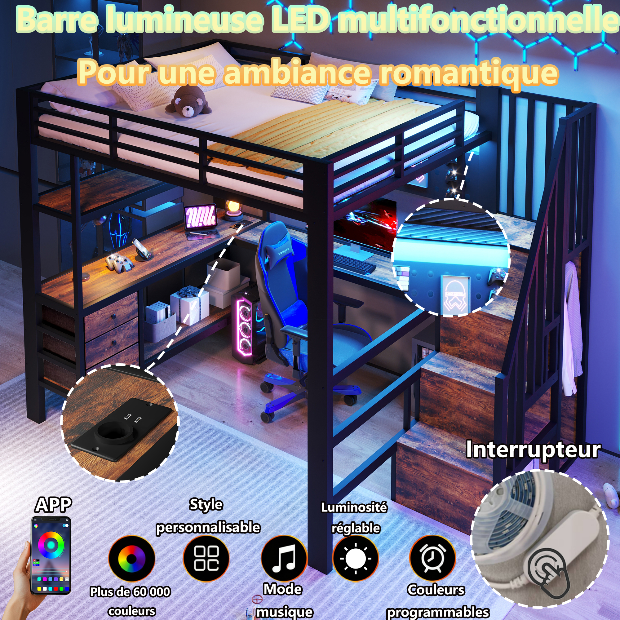 lit mezzanine enfant - vue 3