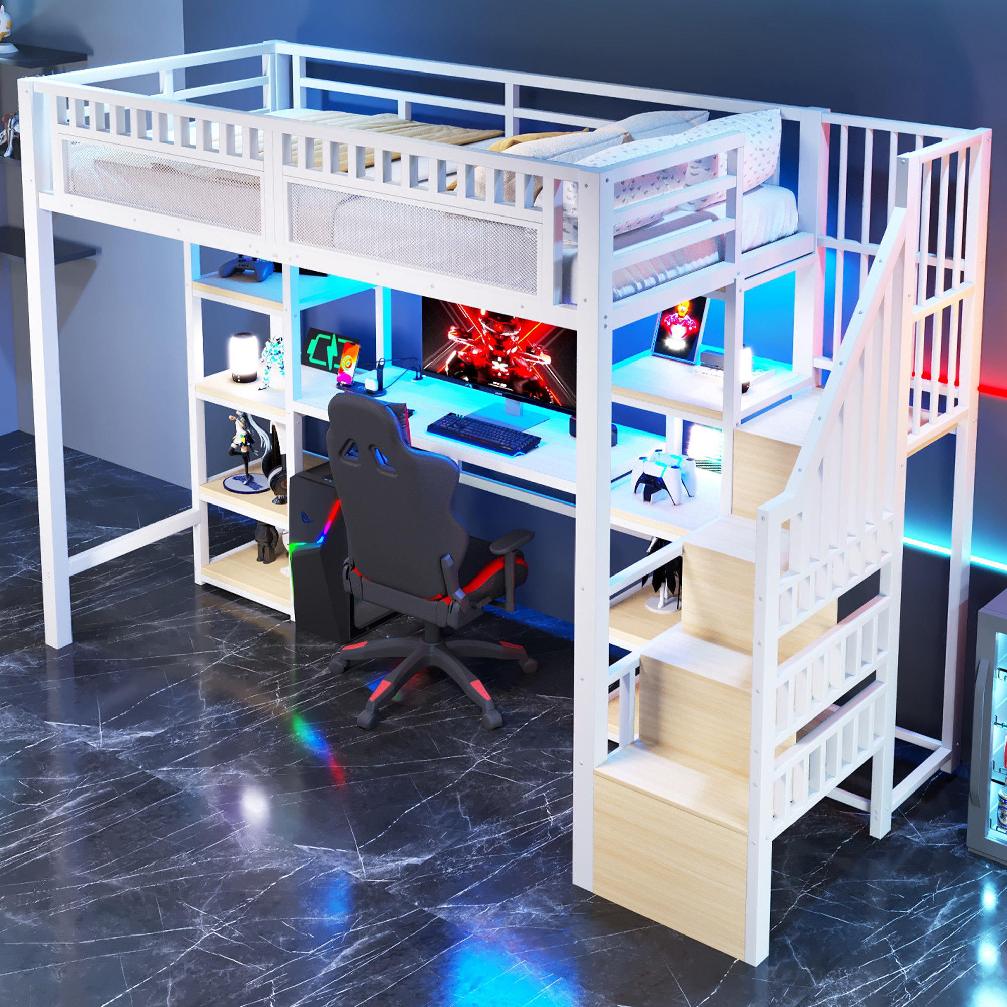 Détail du lit mezzanine