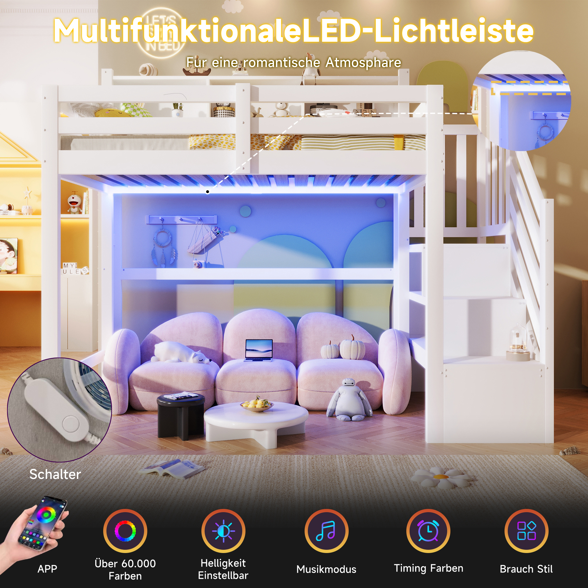 lit superposé enfant cabane - vue 1