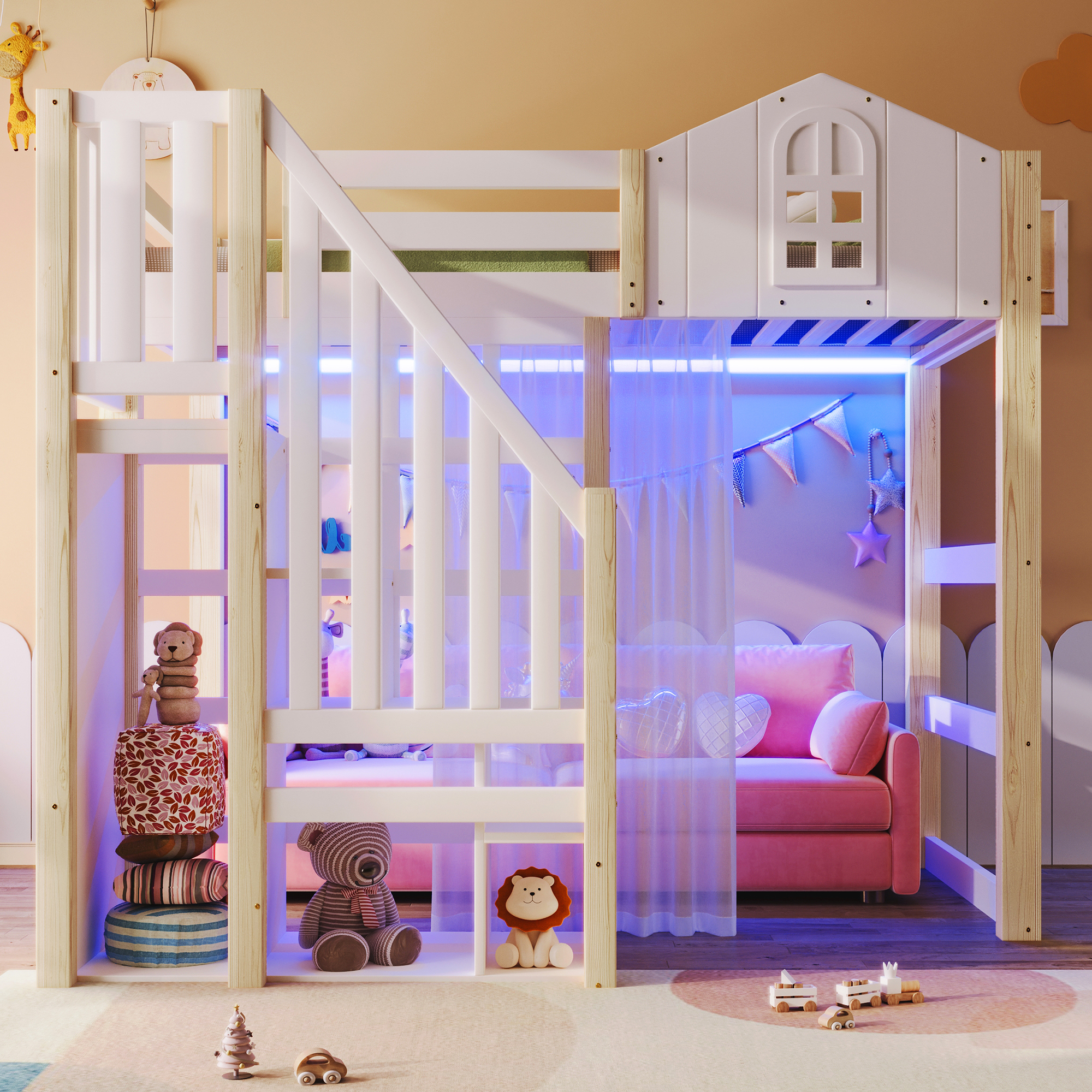 lit mezzanine avec bureau - vue 5