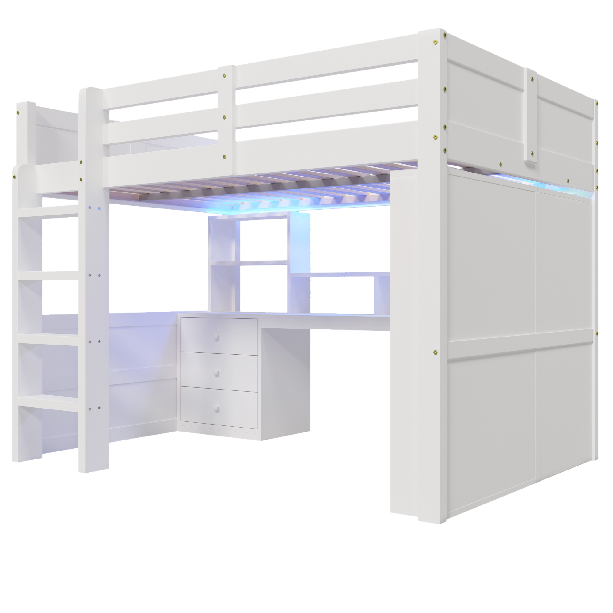 lit mezzanine avec bureau - vue 1