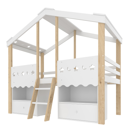 Structure du lit en pin MDF et contreplaqué