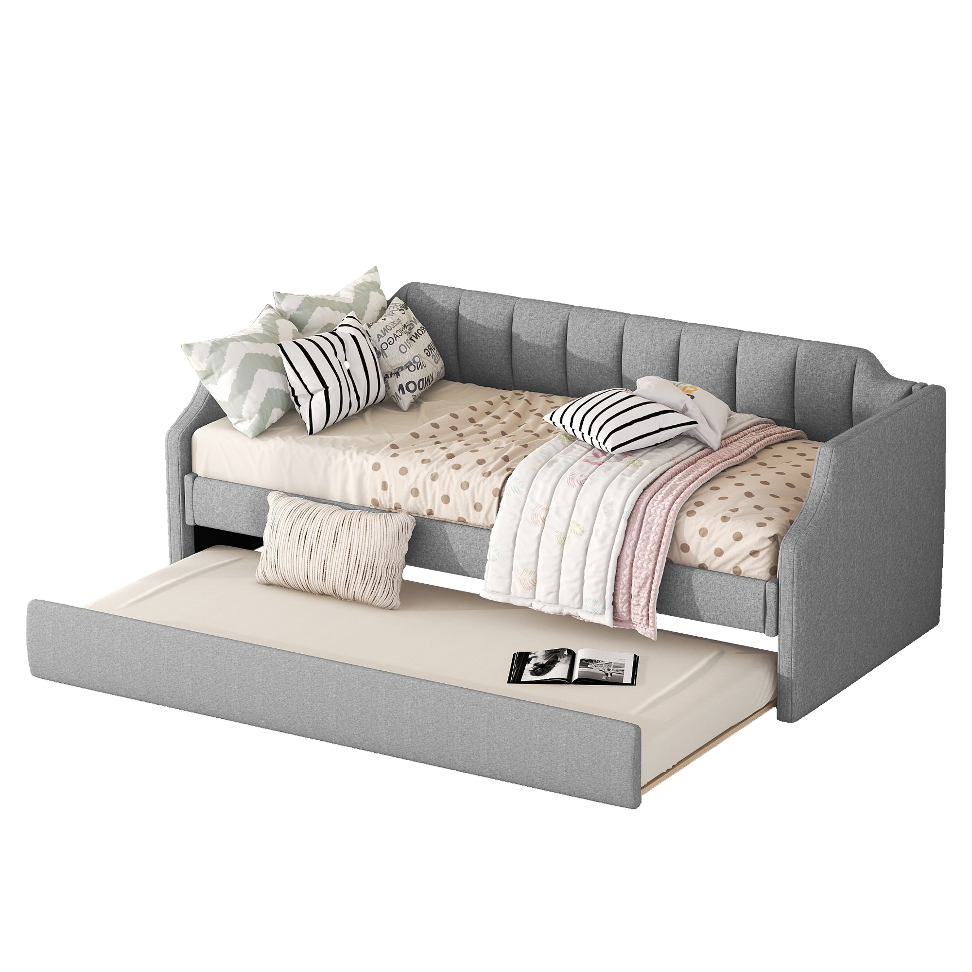 Design canapé-lit gris moderne confortable