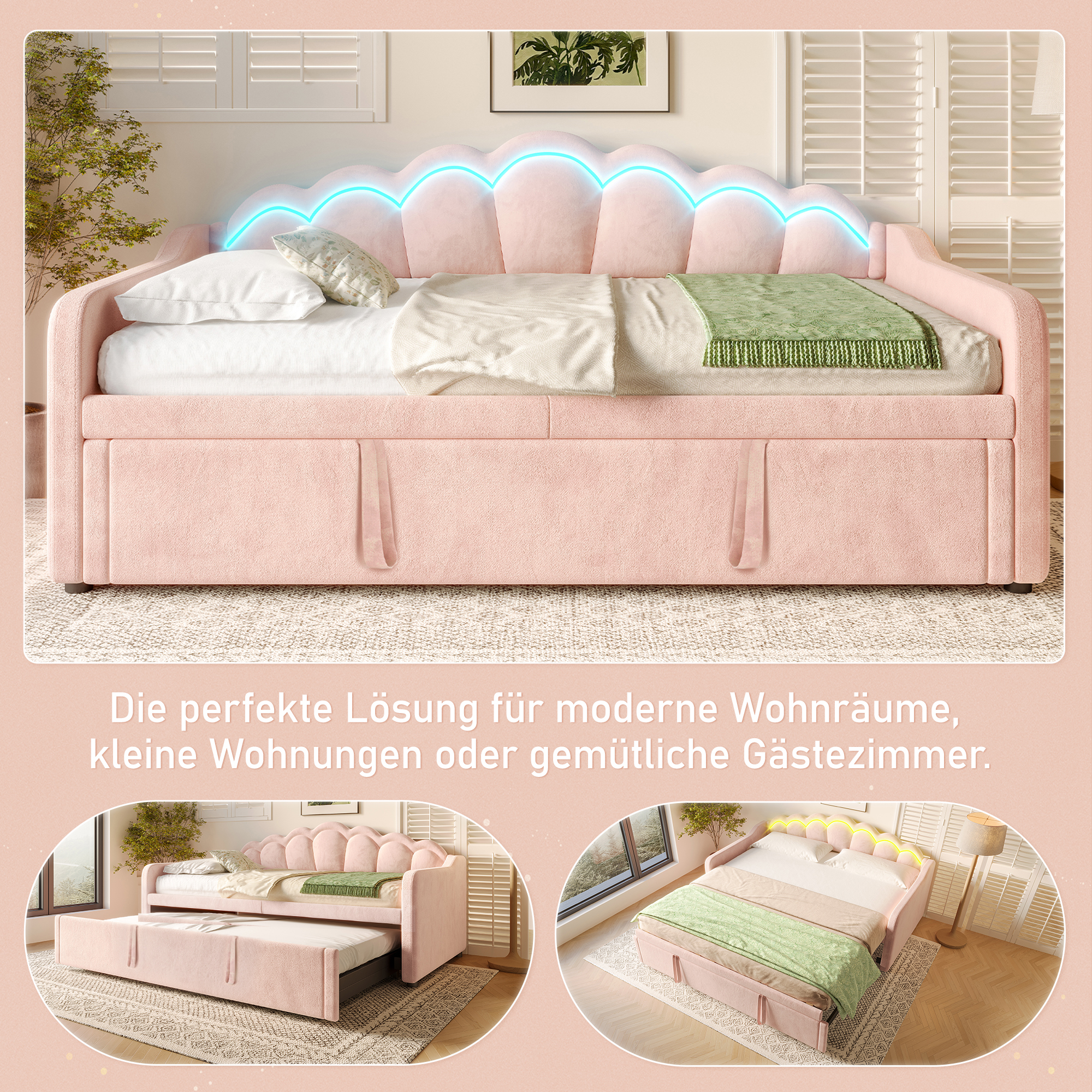 Daybed convertible avec lit escamotable 90/180 x 2 - image 13
