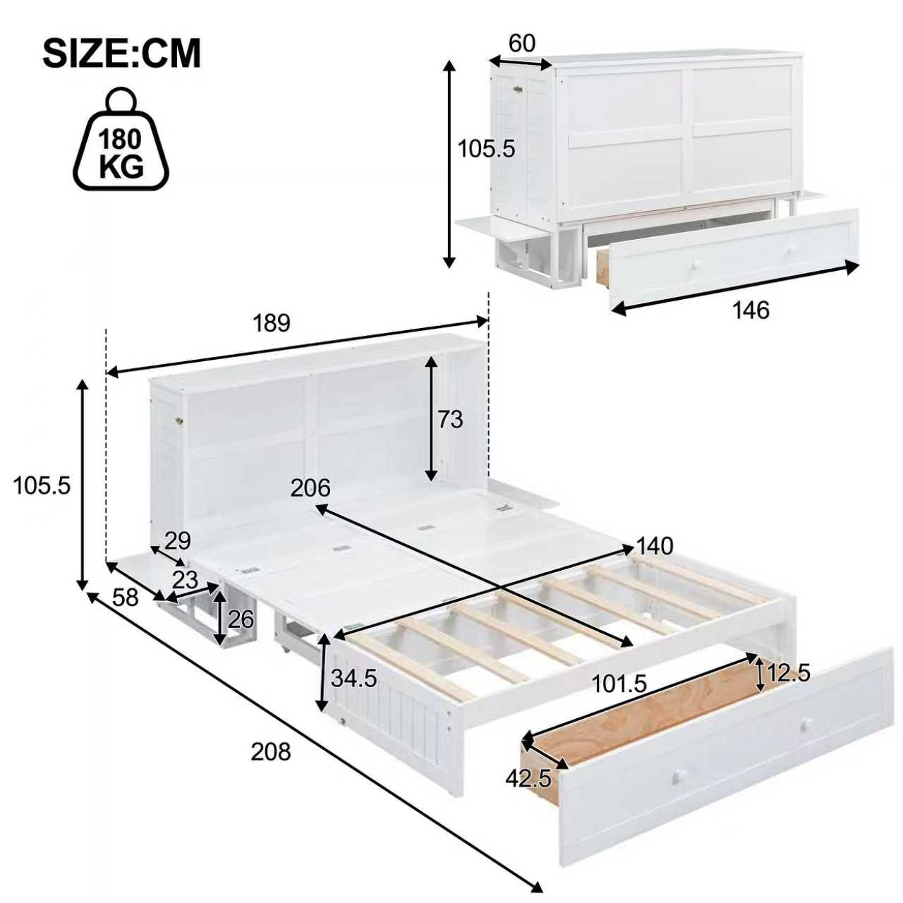 Dimensions du étagère