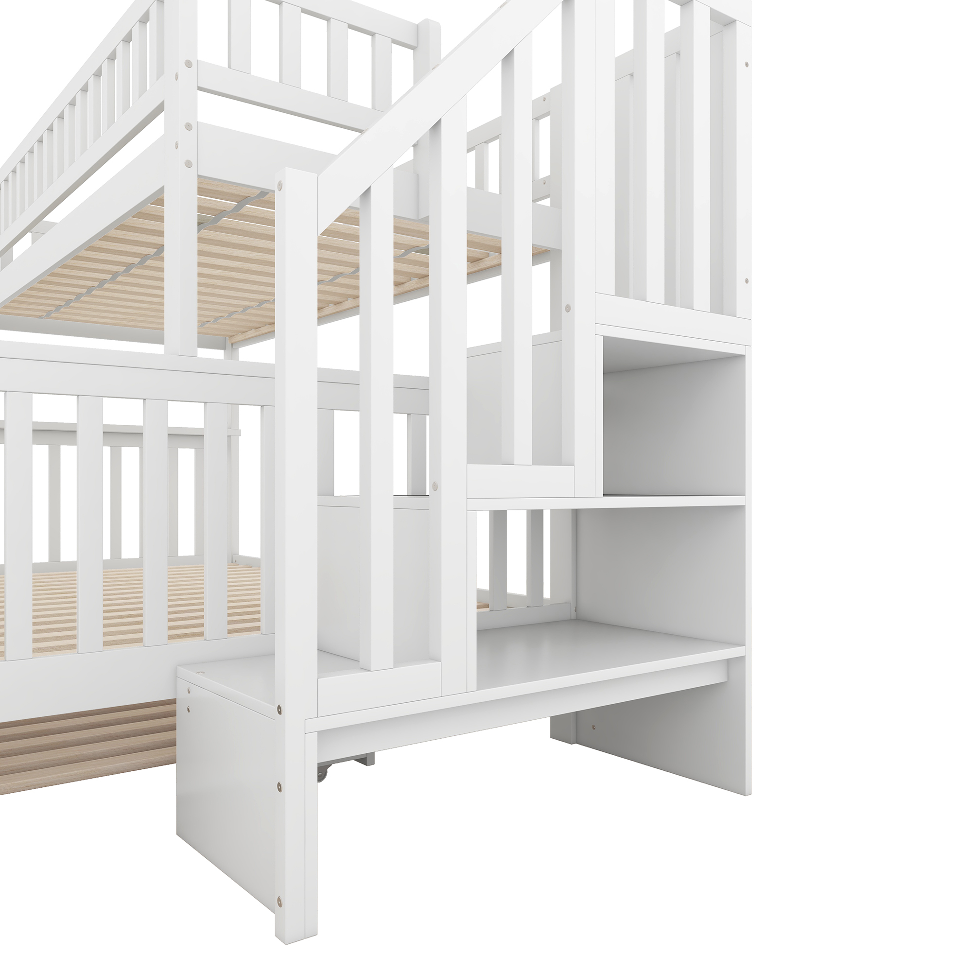 Lit superposé design moderne enfant blanc