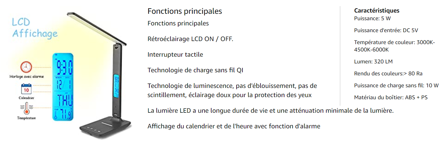 Lampe De Bureau LED Dimmable, 3 Modes - 3 Niveaux De Luminosité - Affichage LCD -Fonction De Charge Sans Fil - Protection Des Yeux -Éclairage Domestique AAHKMJXYDAFdJAOAIMEbOAch8q5HRpCzgORZx5v8 UNjrLXQy 6dTtzhJ1yasgt 9iaxGs9qGw IMGWYmVnhMTb zkOV0ZXXJ87iYnQIf0X5w==