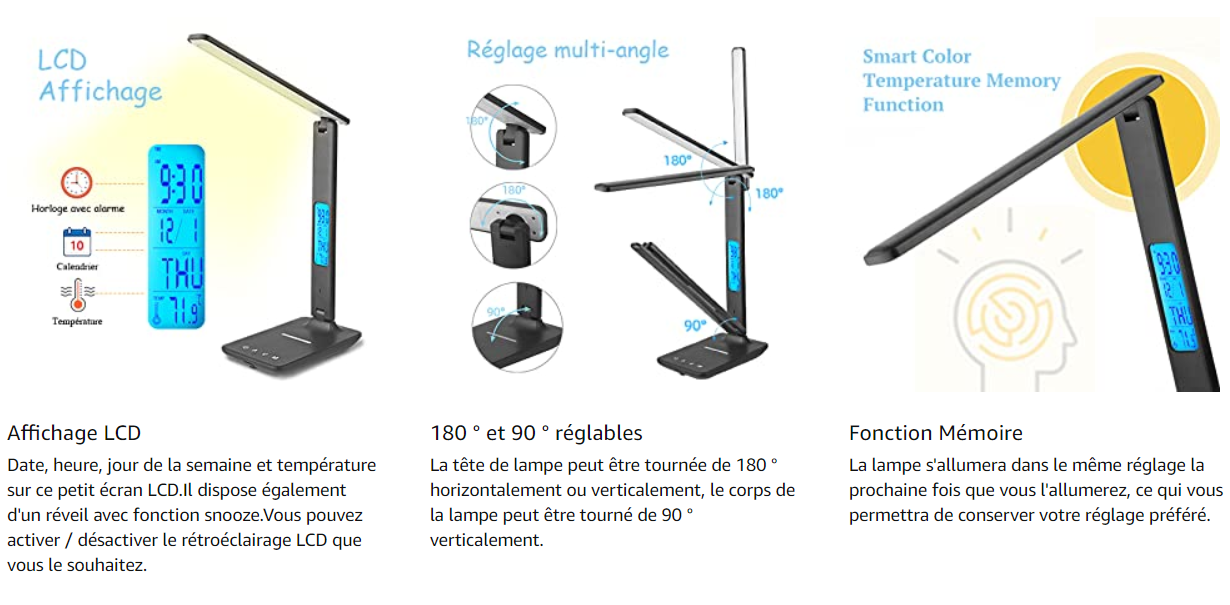 Lampe De Bureau LED Dimmable, 3 Modes - 3 Niveaux De Luminosité - Affichage LCD -Fonction De Charge Sans Fil - Protection Des Yeux -Éclairage Domestique AAHKMJXYDAFdJAOAIMEbOAch8q5HRpCzgORZx5v8 UNjsHF9pA0sNyy UwuGSV4oyGnQLxskWB6w 1yLfqu35zRbSbLCTkUlg3ps18gK EO5w==