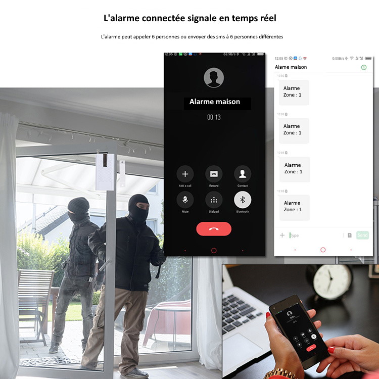 Alarme maison connectée sans fil wifi et gsm e - lifebox - kit8